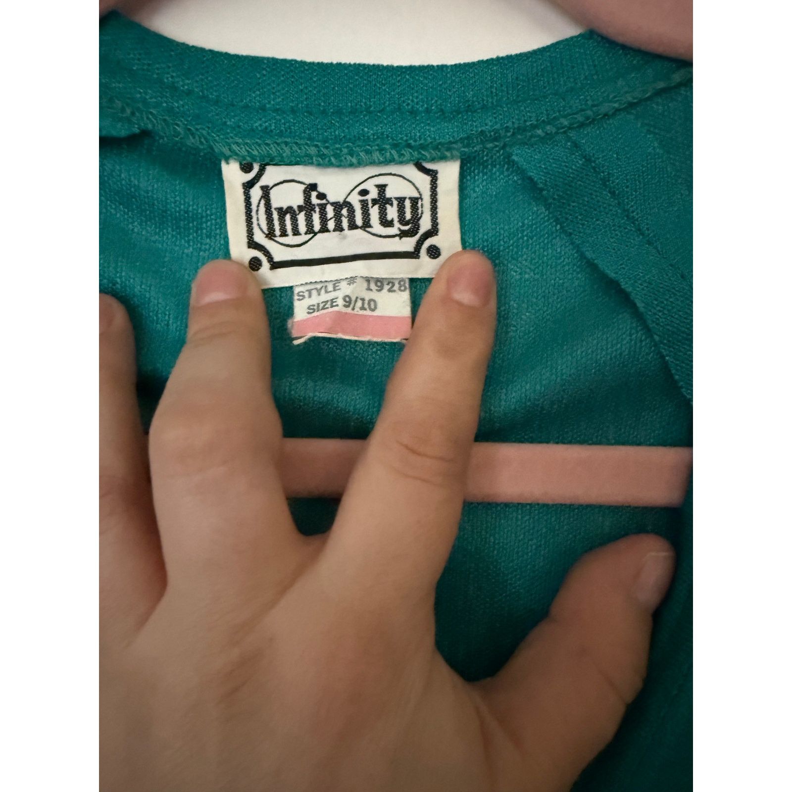 Vintage Vintage 70s Teal Green Jump Suit Med Large One Piece Disco Size 32" / US 10 / IT 46 - 6 Thumbnail