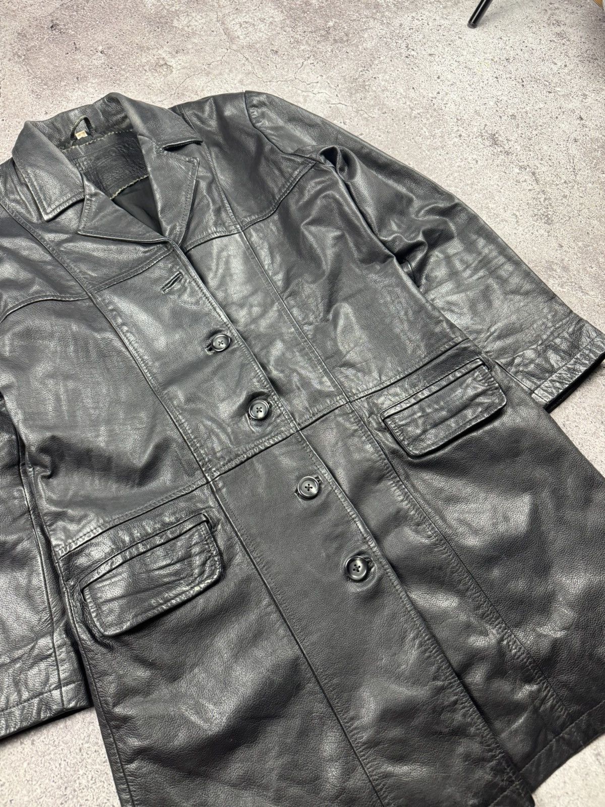 Japanese Brand Rick Owens STYLE Avant Garde Leather Opium Jacket Coat Y2K Size M / US 6-8 / IT 42-44 - 2 Thumbnail
