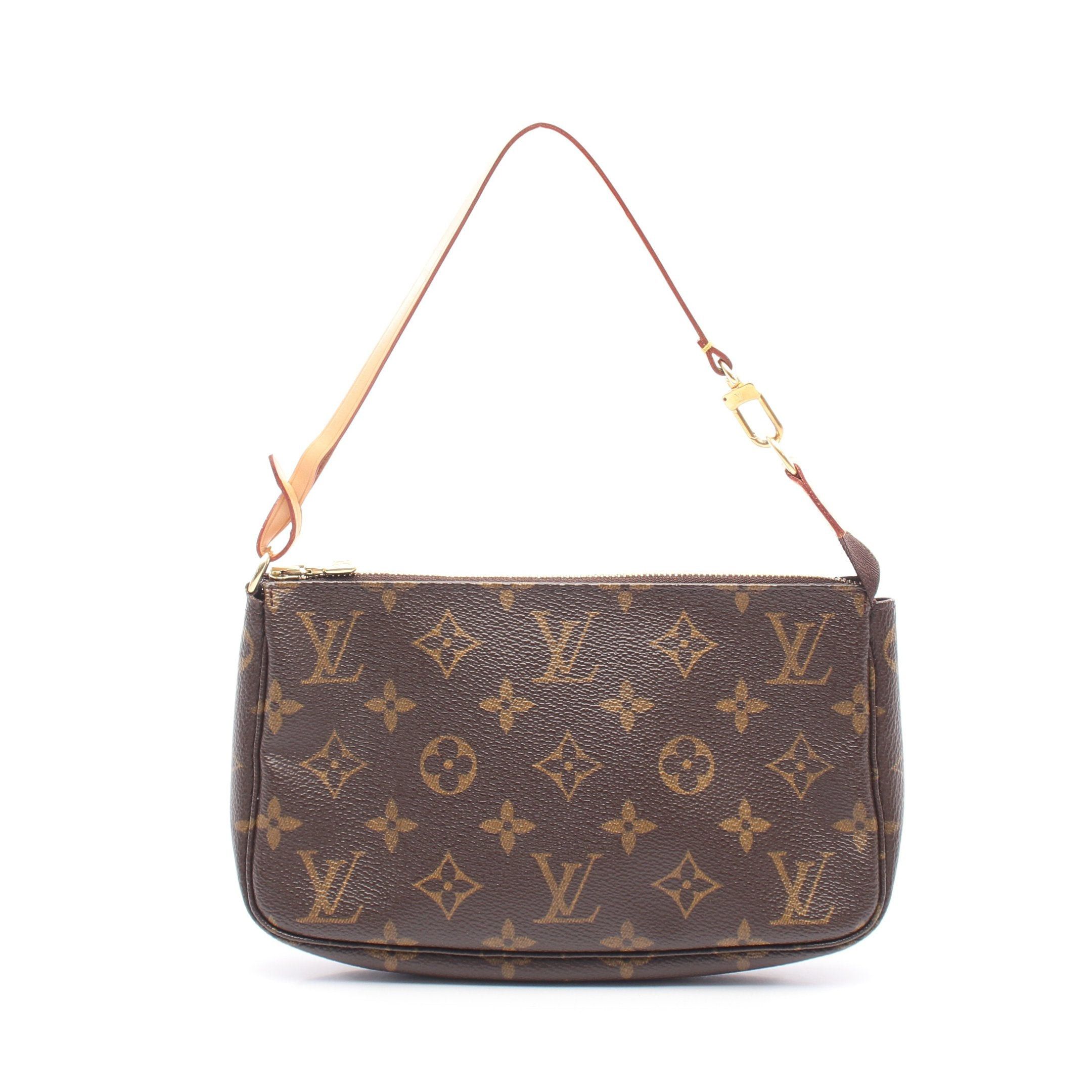 Louis Vuitton Louis Vuitton Pochette Accessoires Monogram Handbag Leather Brown Size ONE SIZE - 1 Thumbnail