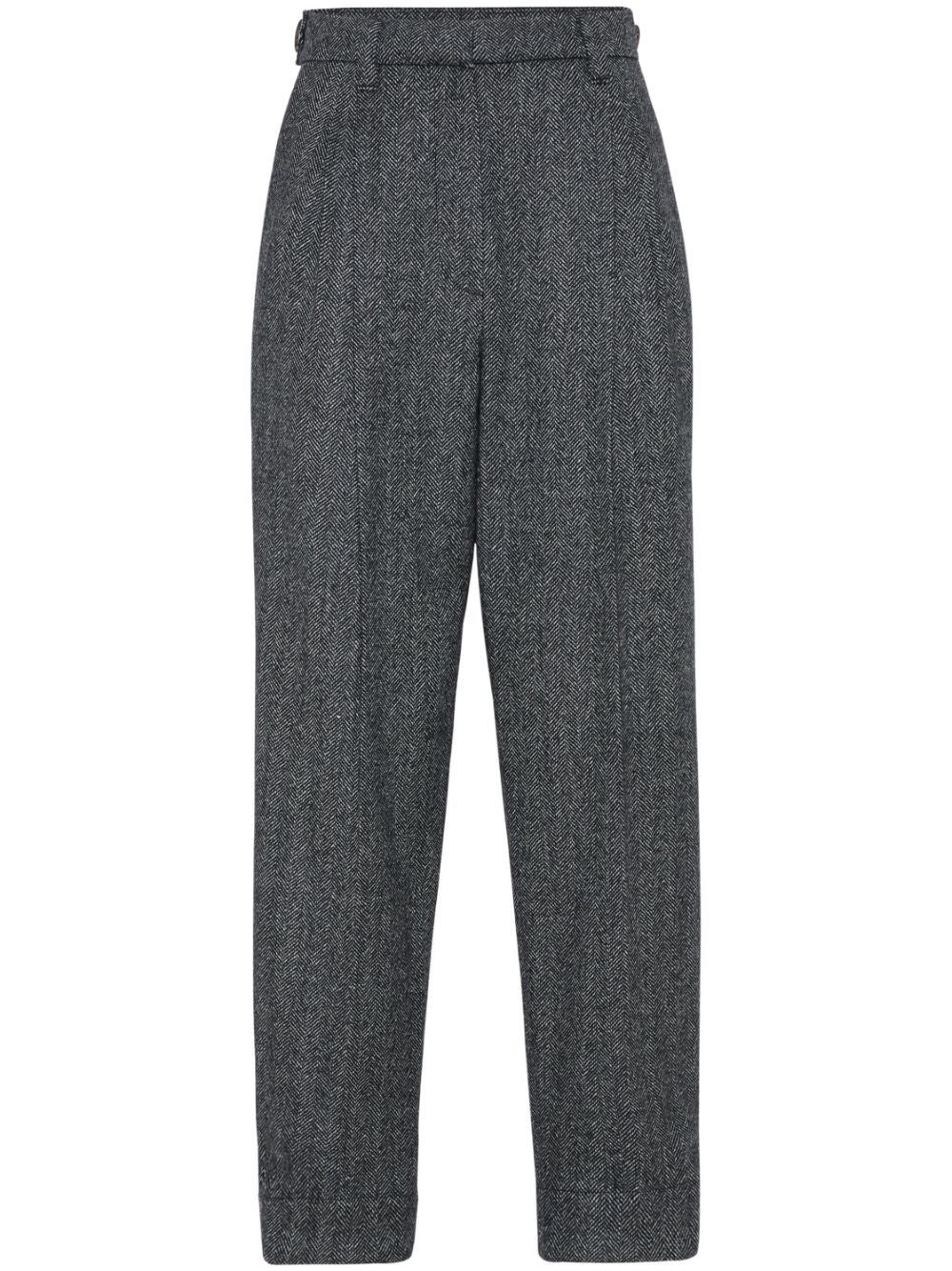 Brunello Cucinelli WOOL BAGGY SARTORIAL TROUSERS Size 27" / US 4 / IT 40 - 1 Thumbnail