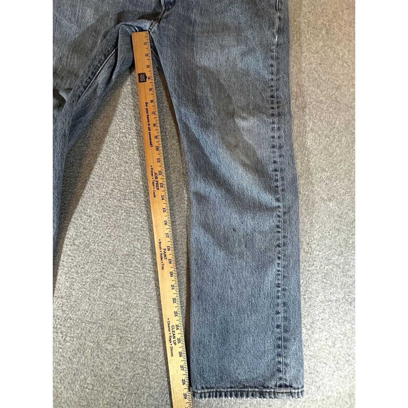 Levi's Levi's 501 Jeans Mens 38x29 Straight Button Fly Light Blue Denim Vintage Distressed Pockets Logo 38x29 Mens Mens Jeans Blue Straight Button Fly 501 Size US 38 / EU 54 - 5 Thumbnail