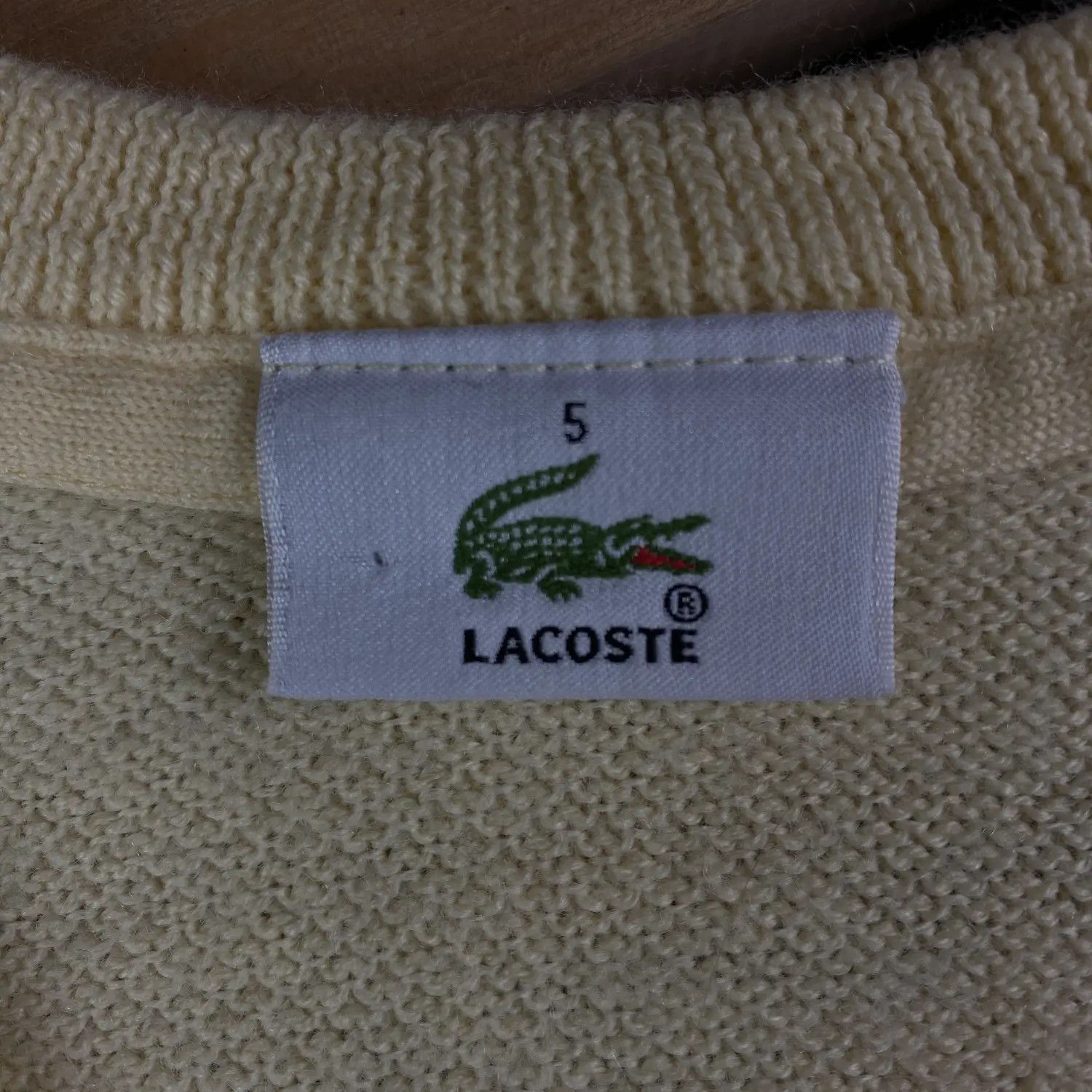 Lacoste Men’s Sweater V-Neck Lacoste Vintage Size 5 Size US M / EU 48-50 / 2 - 6 Thumbnail