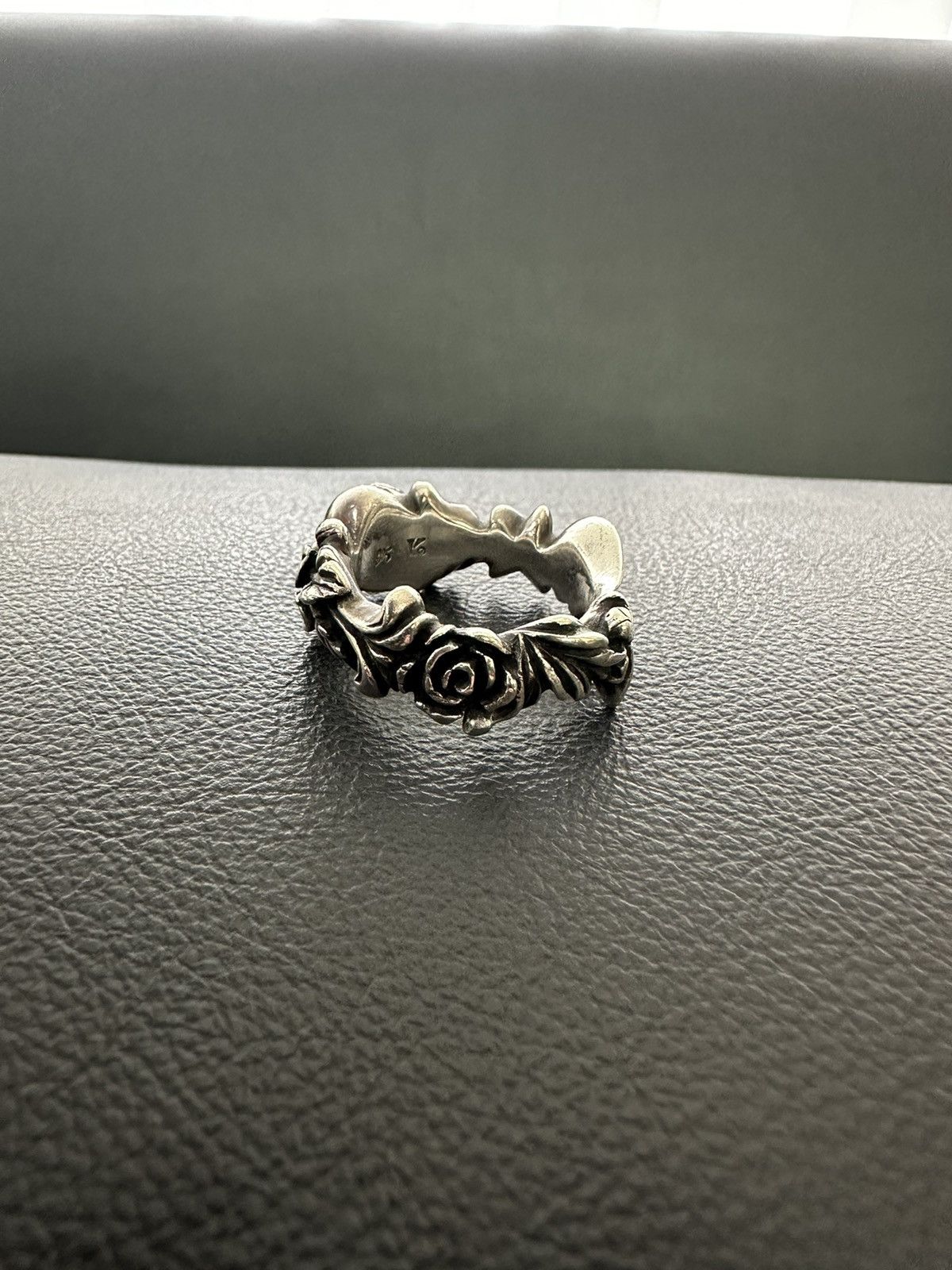 Werkstatt Munchen Werkstatt:München Floral Skull Ring Size ONE SIZE - 3 Thumbnail