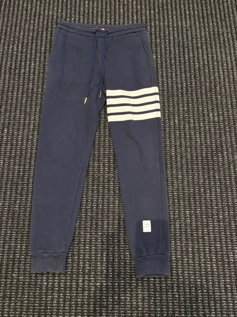 Thom Browne THOM BROWNE Men's 4-Stripe Sweatpants - dmc Size US 31 - 1 Thumbnail