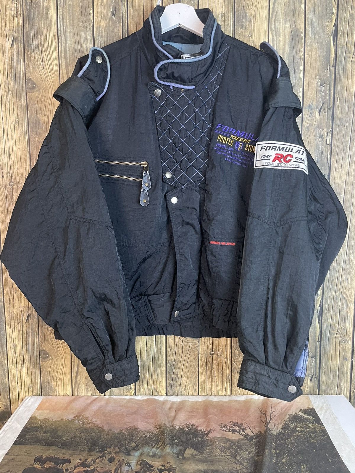 Japanese Brand × Vintage Vintage Racing Jacket Formula 1 puresport internasional Size US L / EU 52-54 / 3 - 9 Thumbnail