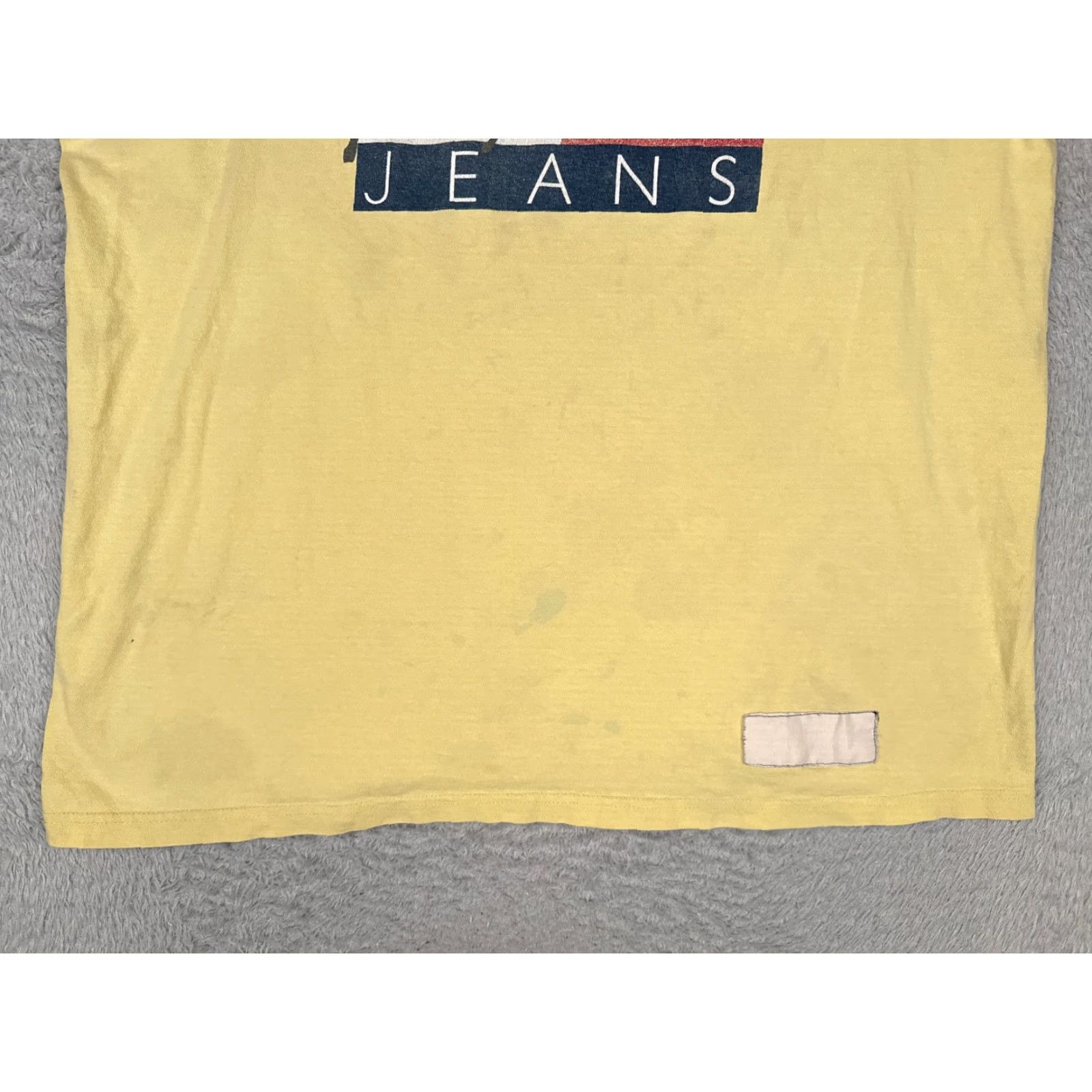 Tommy Hilfiger Tommy Hilfiger Jeans Shirt Adult XL Yellow Crew Neck 100% Cotton Mens Size US XL / EU 56 / 4 - 5 Thumbnail