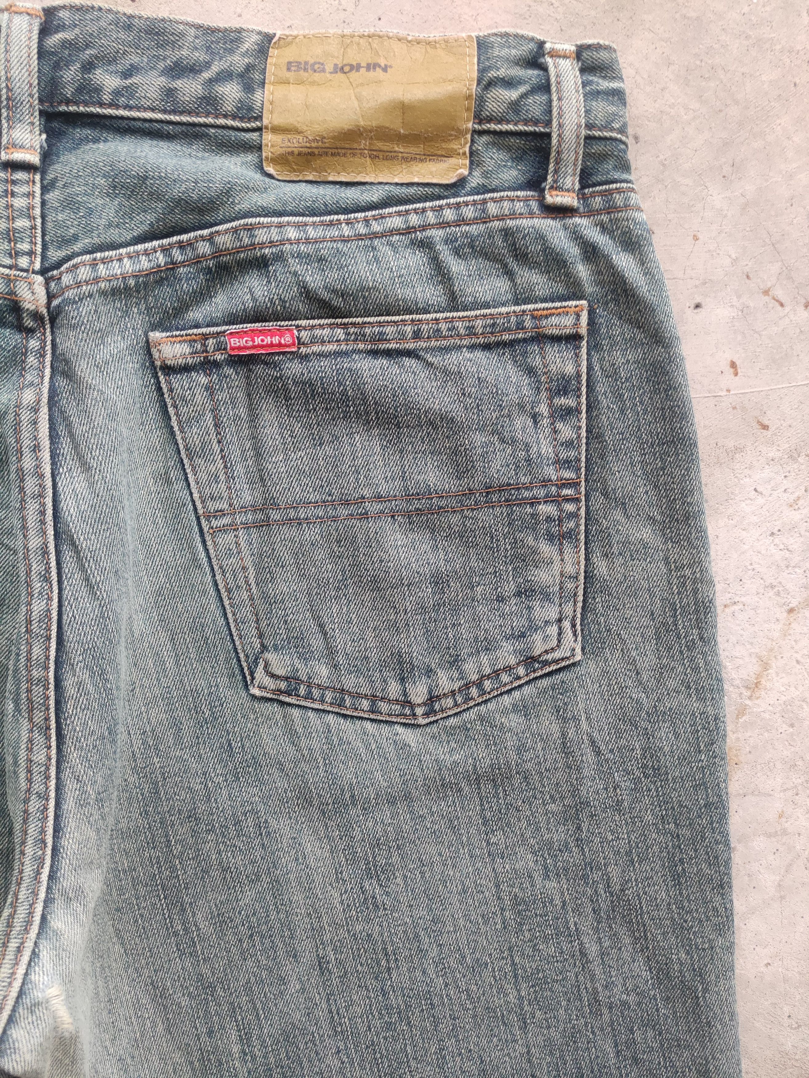 Big John Vintage Big John Japan Jean Distressed Faded Denim Size US 35 - 11 Thumbnail