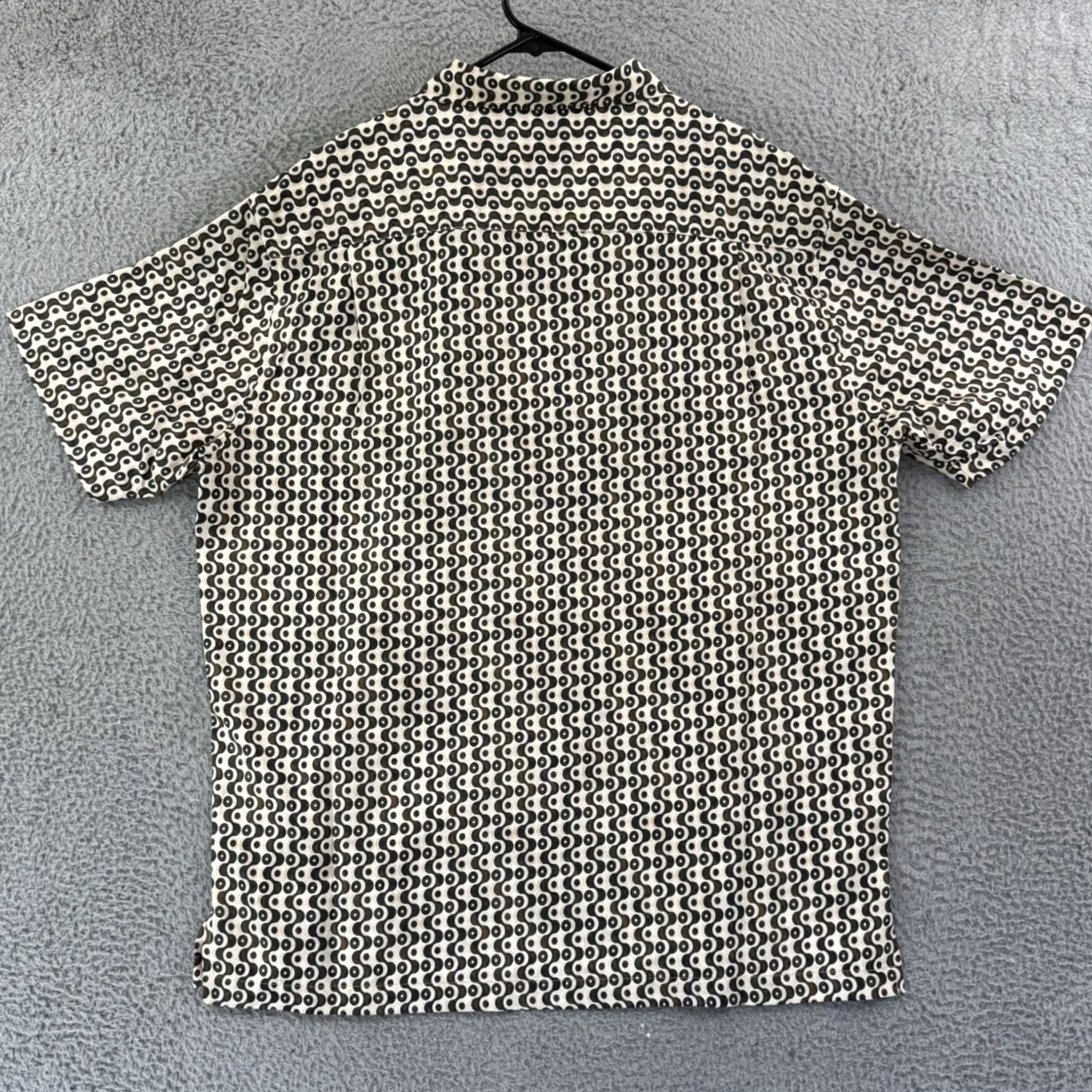 Vintage Trient Luxury Apparel Shirt Mens XL Abstract 100% Silk Button Up Short Sleeve Size US XL / EU 56 / 4 - 7 Thumbnail