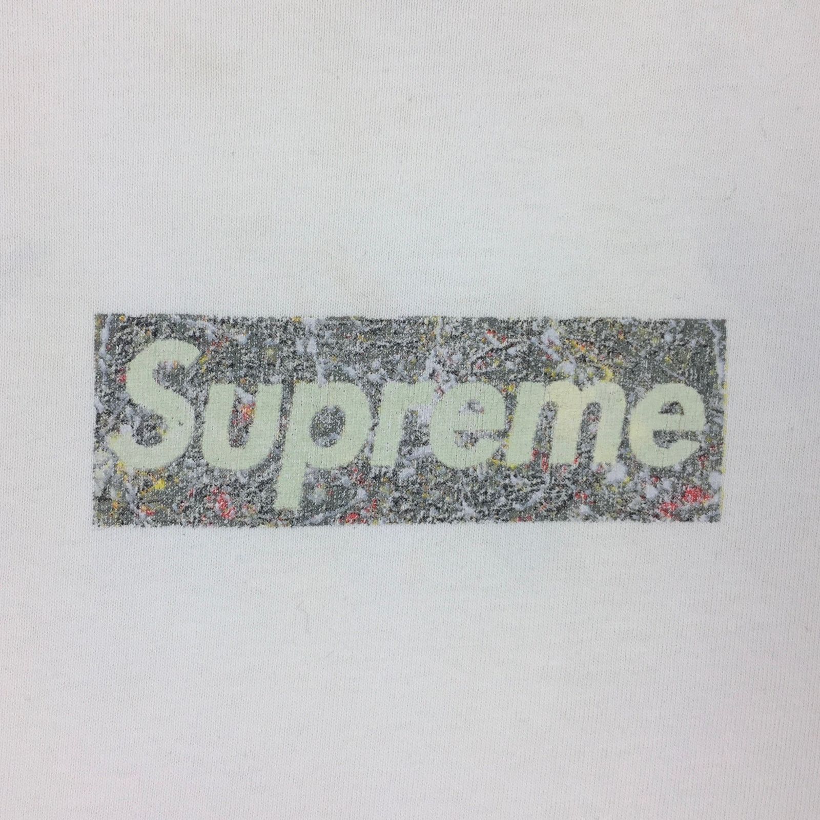 Supreme 1999 Supreme Jackson Pollock White Box Logo Tee Size US M / EU 48-50 / 2 - 3 Thumbnail