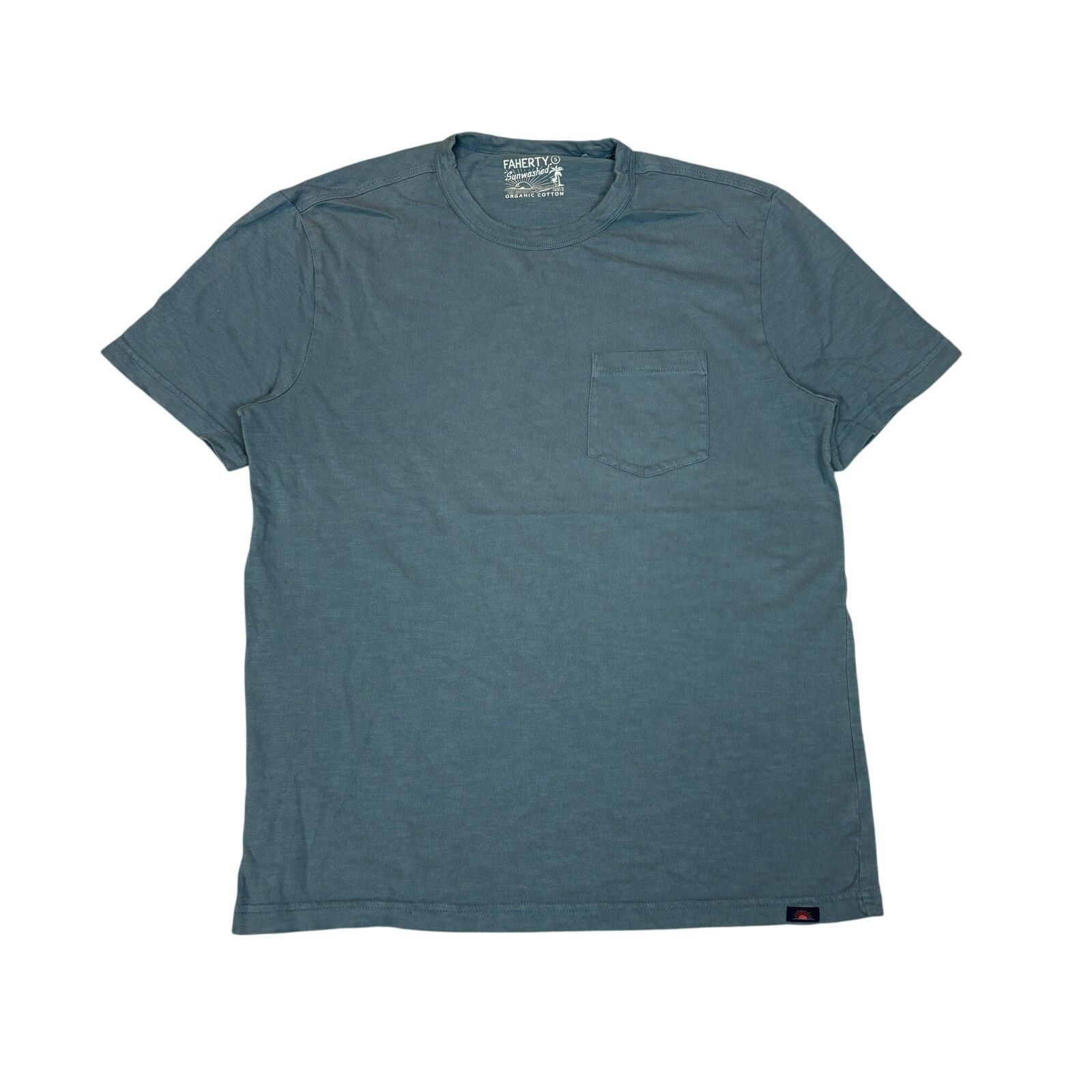 Faherty Faherty Sunwashed Pocket Tee Organic Cotton T Shirt Men's S Size US S / EU 44-46 / 1 - 1 Thumbnail