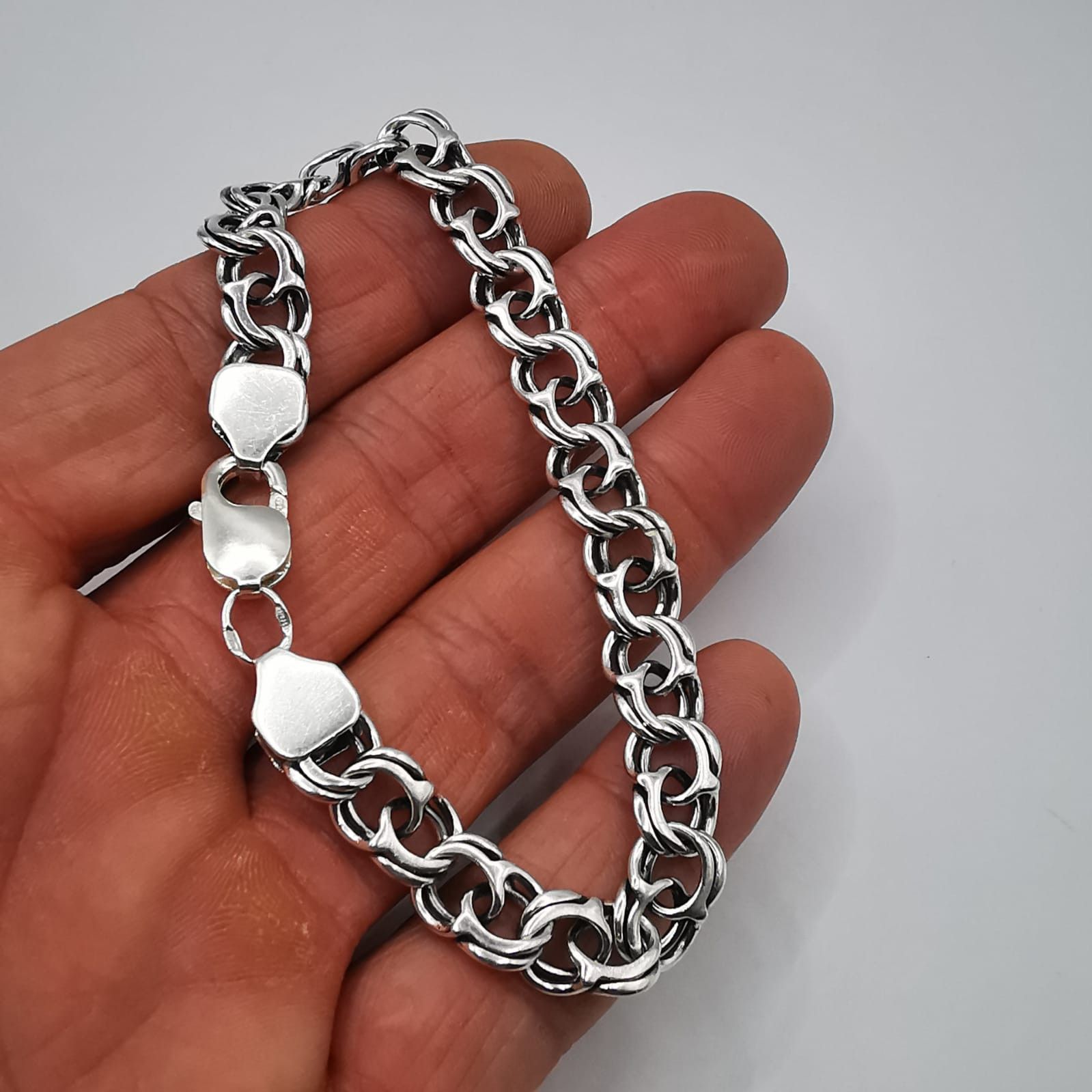 Sterling Silver Vintage Bracelet Jewelry,925 Sterling Silver 21,33g Size ONE SIZE - 7 Thumbnail
