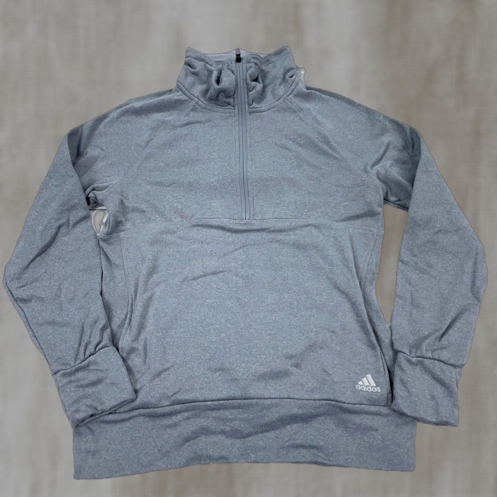 Adidas Adidas Sweatshirt Men M Gray White Pullover 1/4 Zip Climawarm All Seasons Breathable Lightweight Pocket Logo Classic Street Urban Sports 90s Mens Size US M / EU 48-50 / 2 - 1 Thumbnail