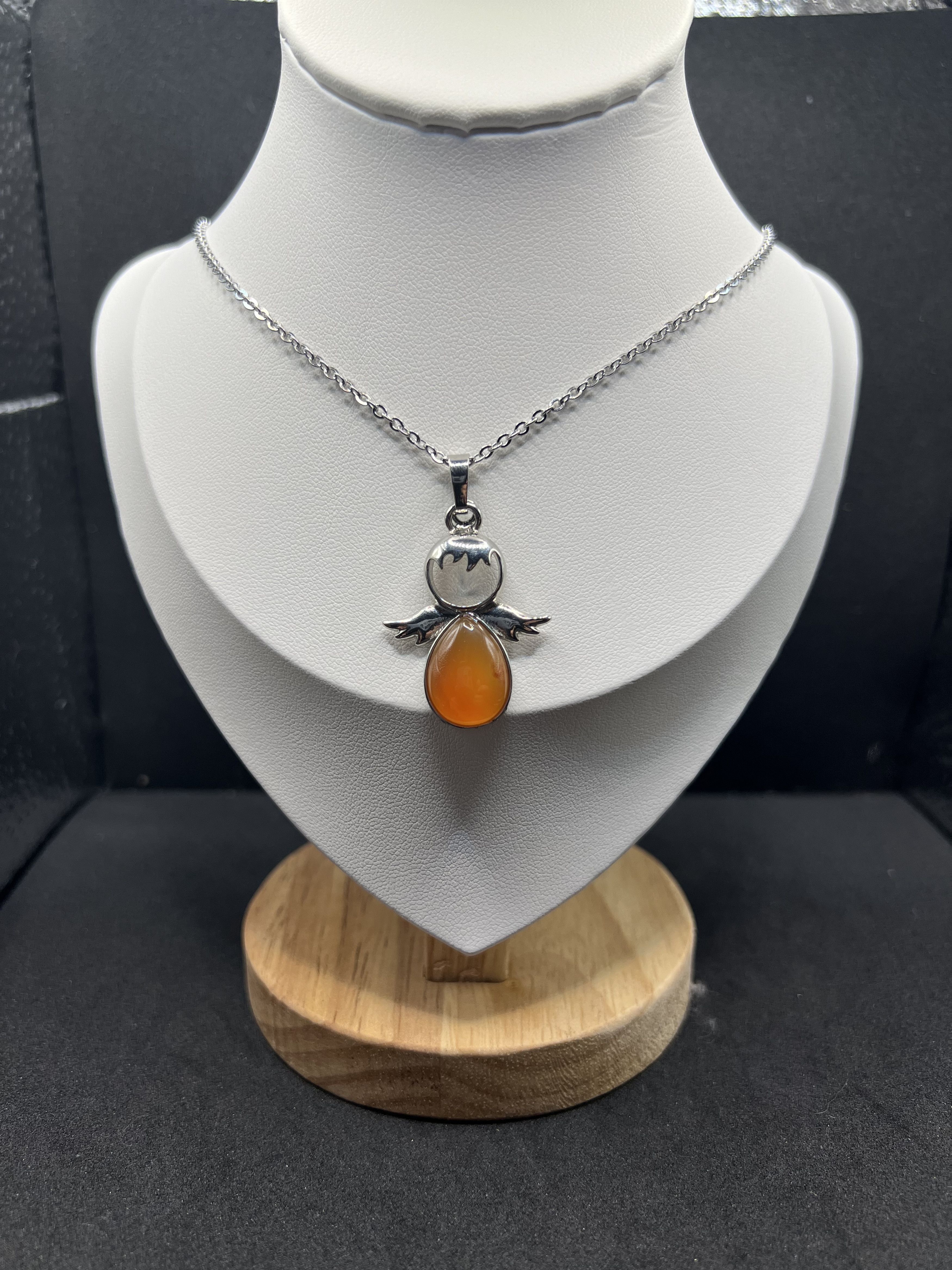 Handmade Angel Stainless Steel Chain Necklace Size ONE SIZE - 1 Thumbnail