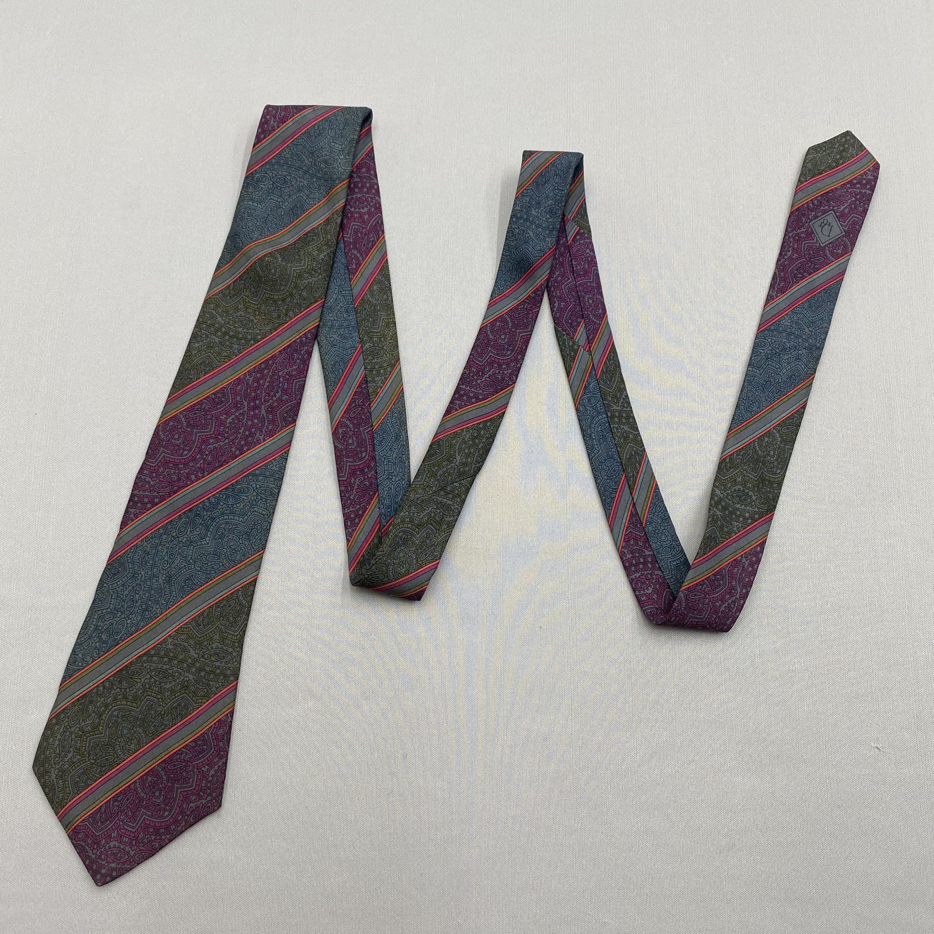 Japanese Brand Vintage Christian Dior SILK Necktie Cravate Pure Silk Size ONE SIZE - 5 Thumbnail