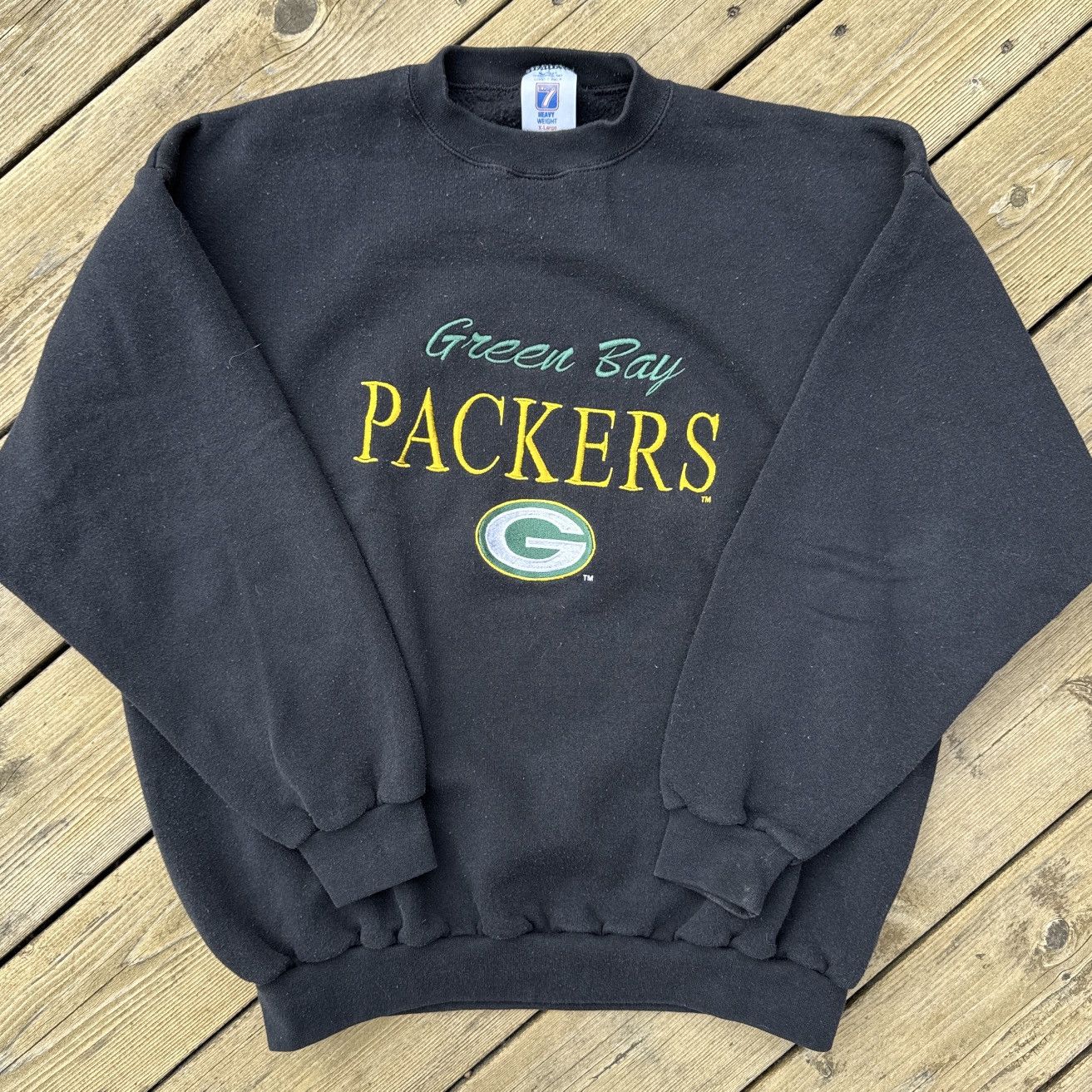 Logo 7 Vintage Logo 7 Green Bay Packers Sweatshirt XL Embroidered Size US XL / EU 56 / 4 - 1 Thumbnail