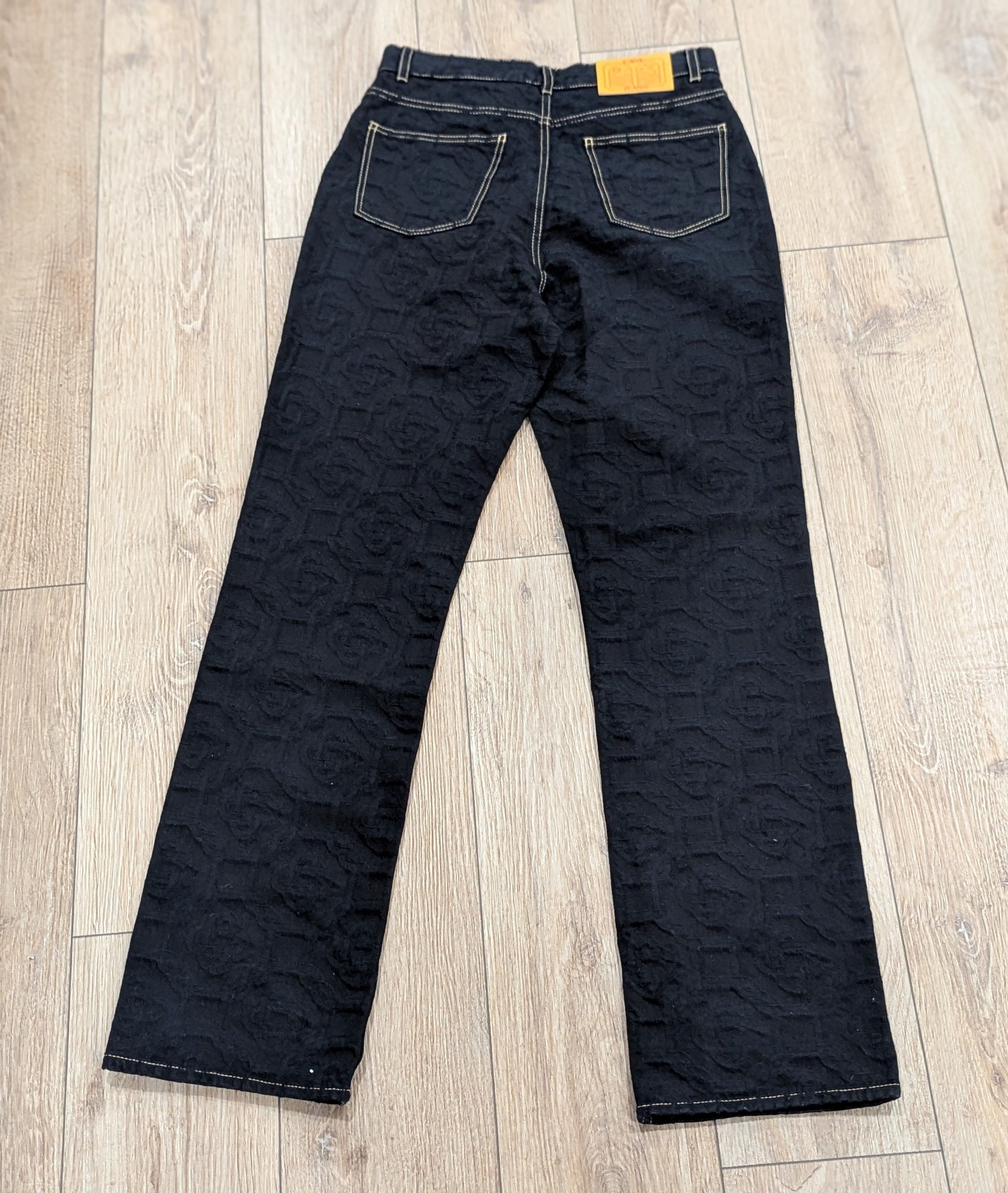 Casablanca CASABLANCA Jacquard Straight Leg Denim Jeans Black 30 Size US 30 / EU 46 - 4 Thumbnail