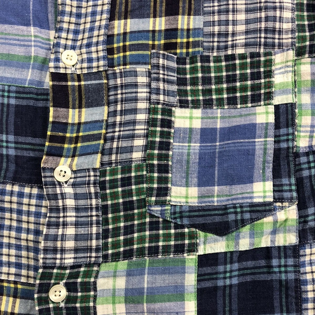 Japanese Brand Vintage Cleve USA Patchwork Shirt Y2K Ifsixwasnine Lgb Goa Size US M / EU 48-50 / 2 - 8 Thumbnail