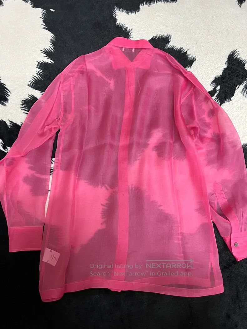 Dries Van Noten Dries Van Noten Pink silk see-through shirt Size L / US 10 / IT 46 - 5 Thumbnail