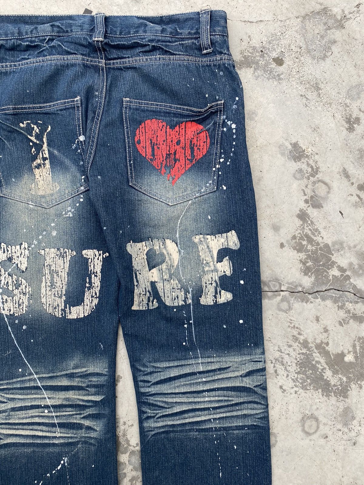 Japanese Brand × Jungles × Vintage Vintage Jungle Storm Patch Denim Jeans Slim fit Size US 34 / EU 50 - 12 Thumbnail