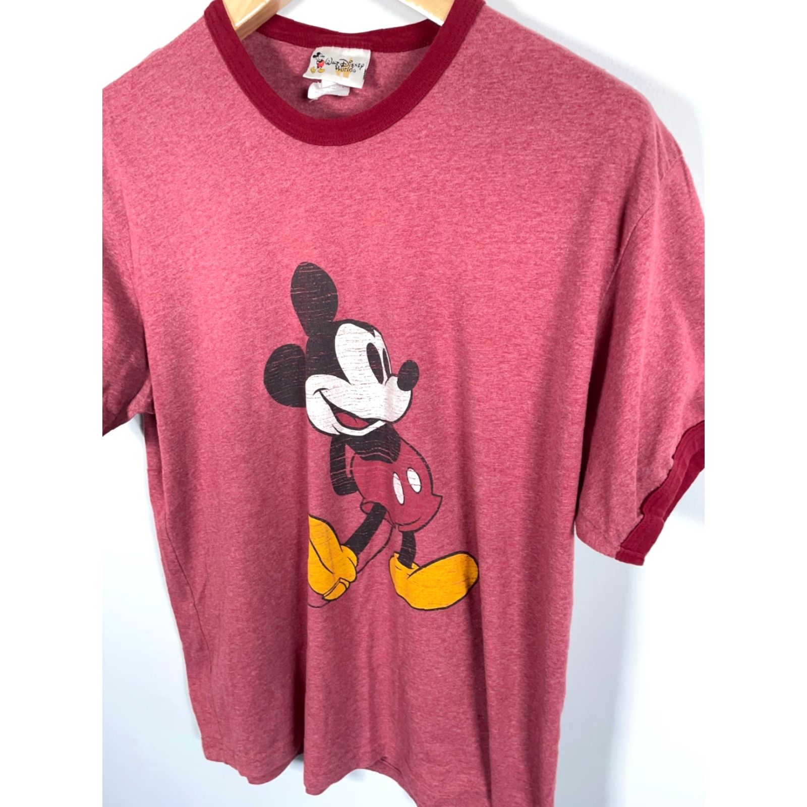 Disney Disney Mickey Mouse T-Shirt Adult XL Red 50/50 90s VTG Vintage Logo Crew Neck Short Sleeve Men Mens Size US L / EU 52-54 / 3 - 7 Thumbnail