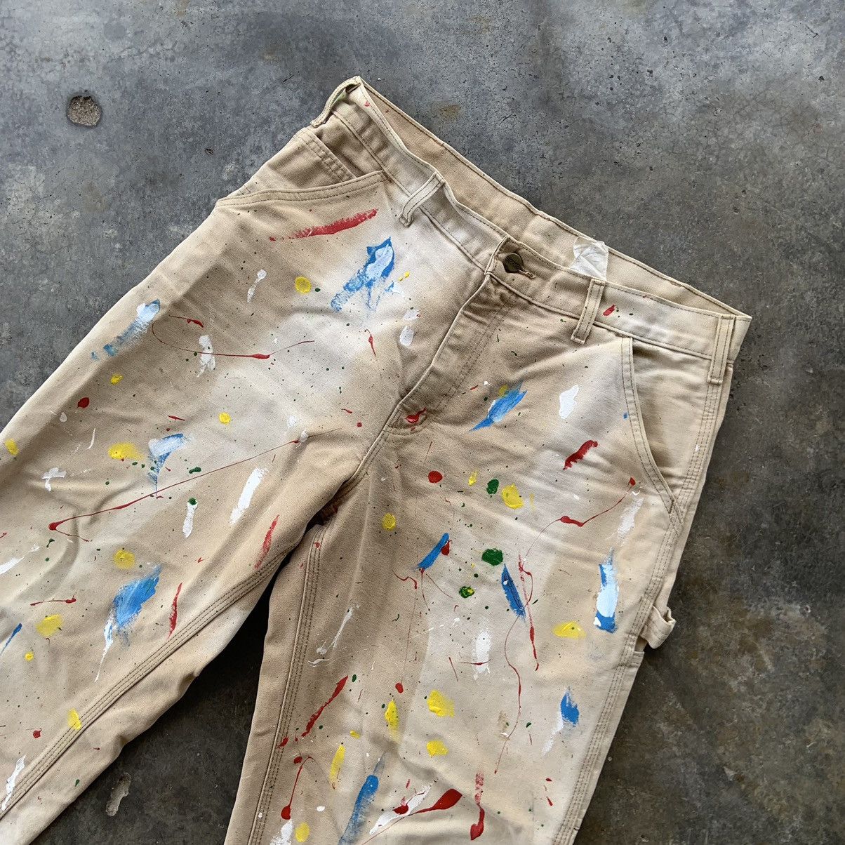 Carhartt W34'' Vintage Carpenter Pants Carhartt Splatter Paint Size US 34 / EU 50 - 3 Thumbnail