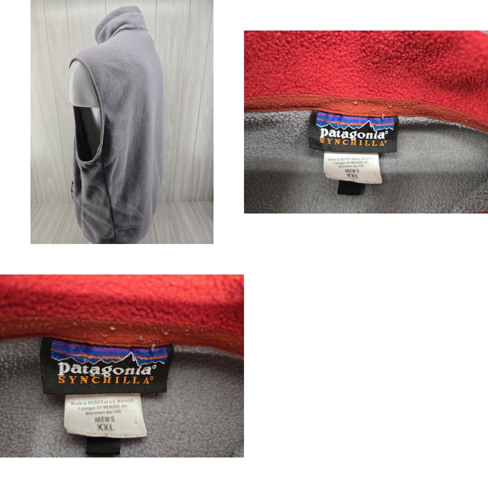 Patagonia Patagonia Synchilla Vest Mens 2XL Gray Fleece Zip Vest Outdoor Ski Medium Shoulder to Shoulder 20.75" Armpit to Armpit 26.5" Down Back 30" Vintage: No Size US XXL / EU 58 / 5 - 9 Thumbnail