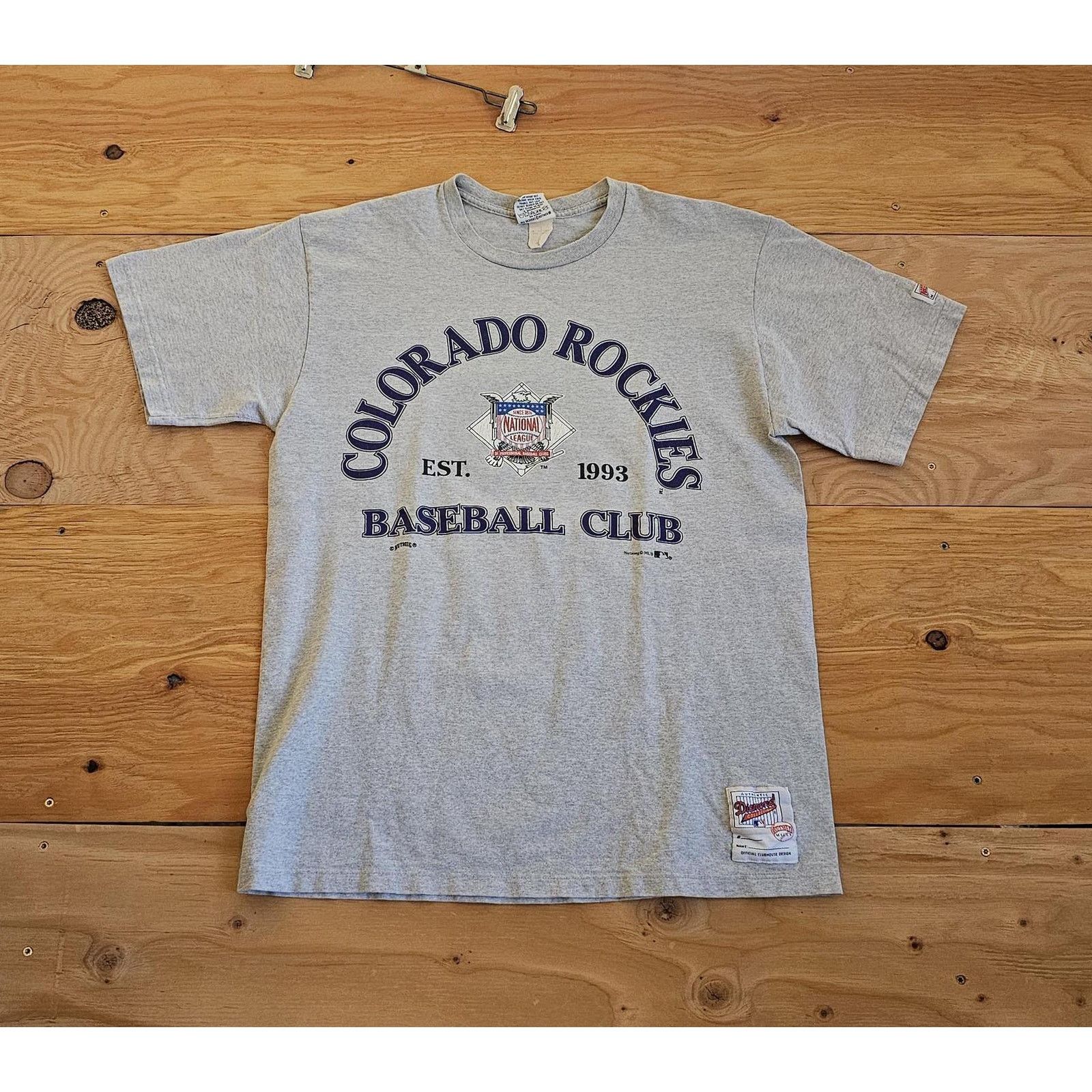 Nutmeg Colorado Rockies Baseball Club Nutmeg T-Shirt Gray Sz L 1994 Size US L / EU 52-54 / 3 - 1 Thumbnail