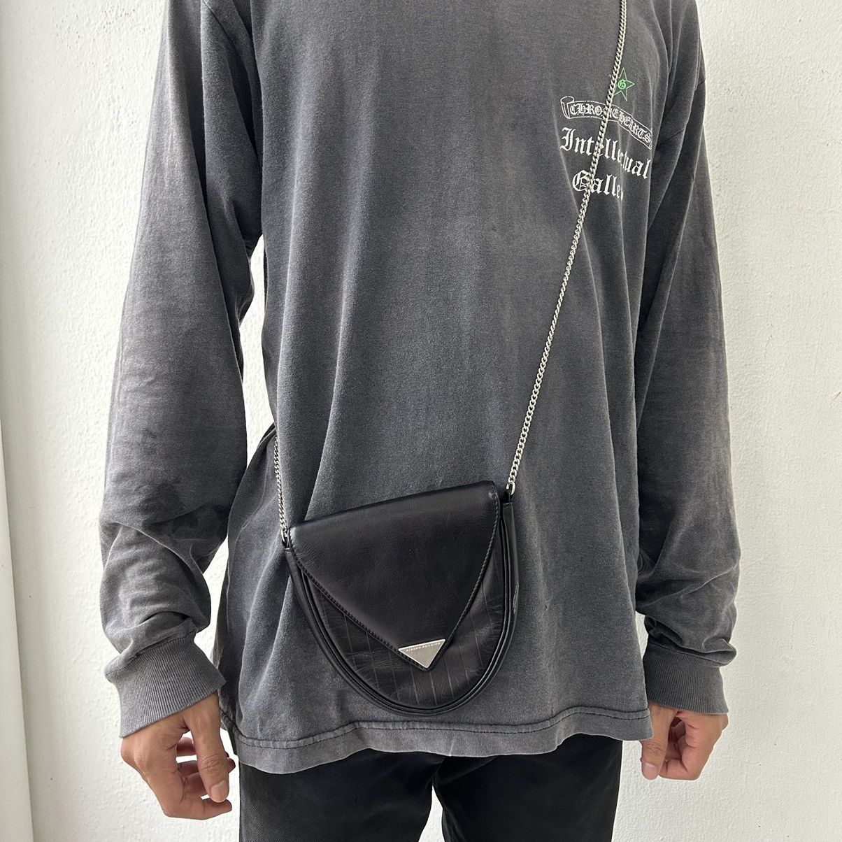 Hiroko Koshino Homme Hiroko Koshino Japanese Chain Sling Bag Prada Style Size ONE SIZE - 2 Thumbnail