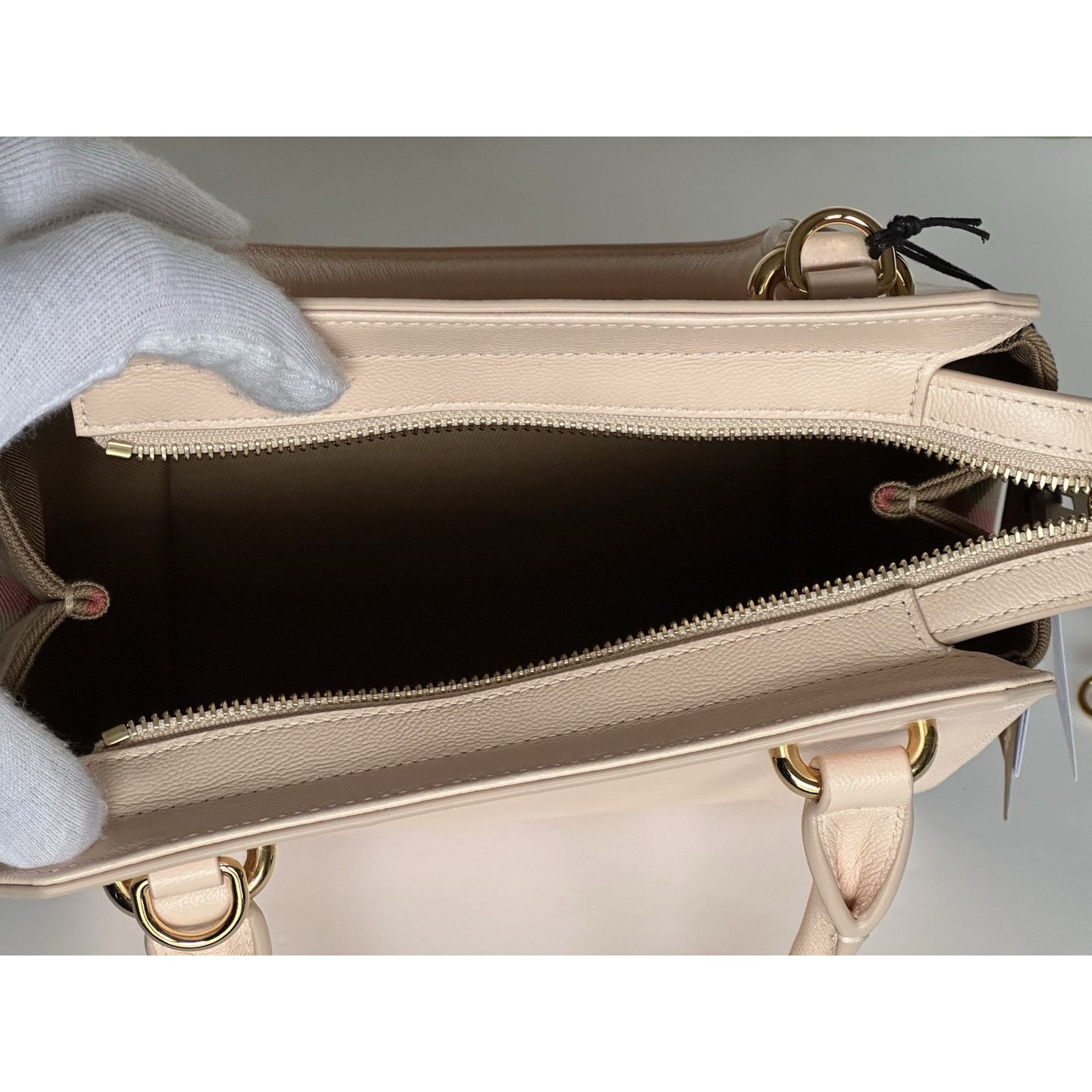 Burberry Burberry Banvell Mini Leather Cross Body Bag Cameo 8084487 Size ONE SIZE - 14 Thumbnail