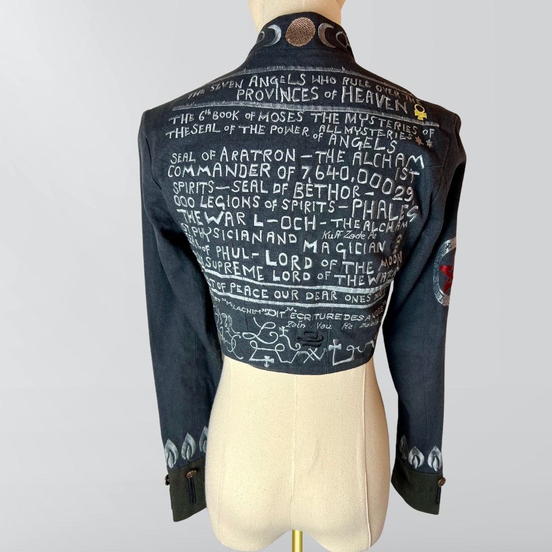 Allsaints NWT Vintage AllSaints Rare Embroidered Symbols Crop Jacket Size S / US 4 / IT 40 - 9 Thumbnail