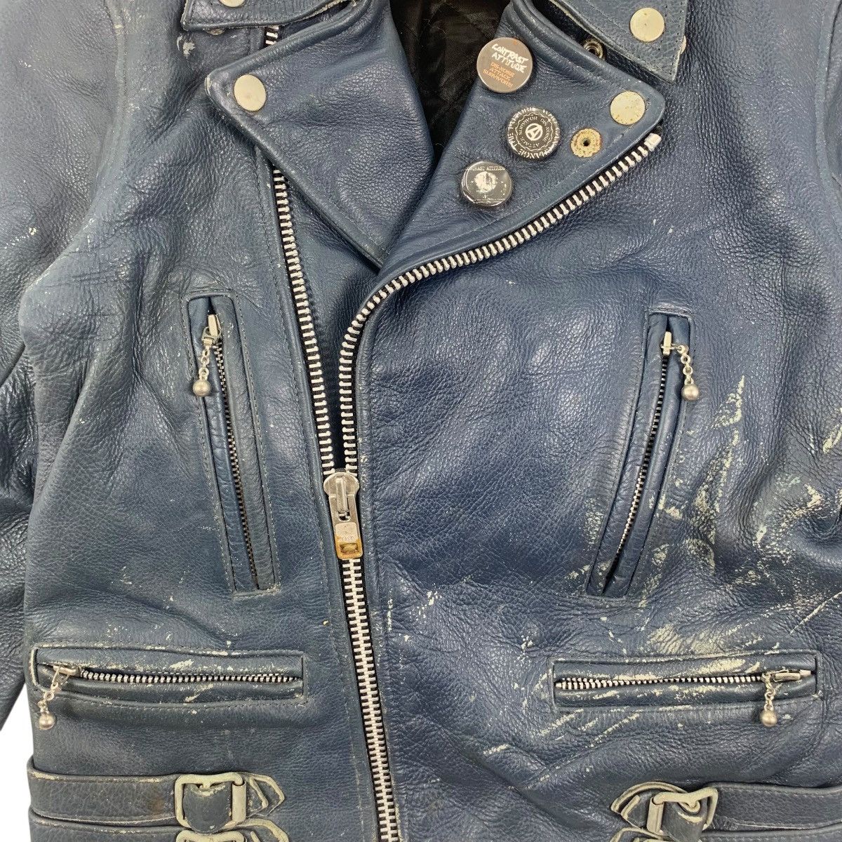 Vintage Vintage CHAOS PUNK CLOTHING Contrast Attitude Jacket Leather Size US S / EU 44-46 / 1 - 5 Thumbnail