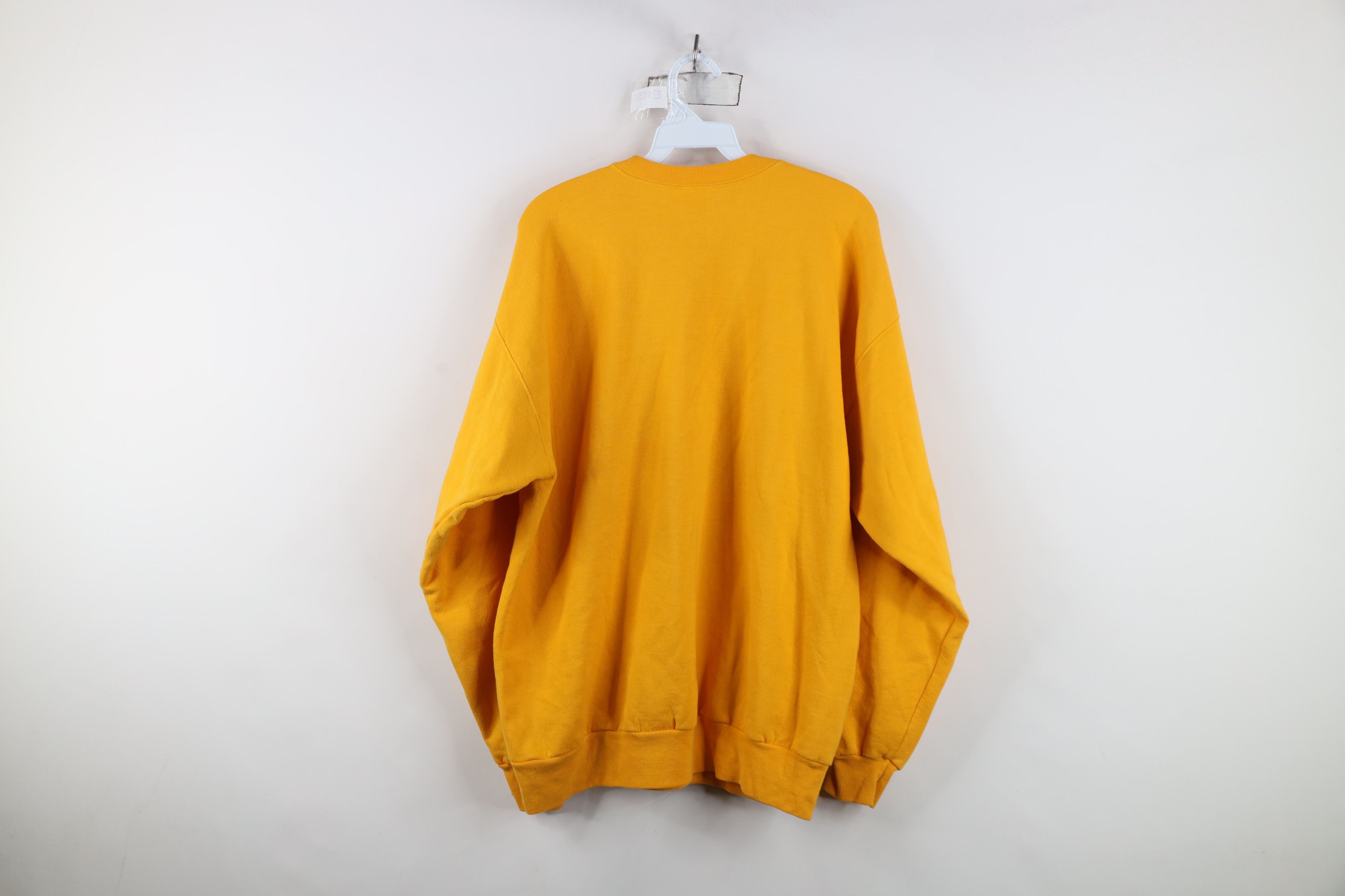 Vintage Vintage 90s Y2K Streetwear Blank Crewneck Sweatshirt Yellow Size US L / EU 52-54 / 3 - 10 Thumbnail