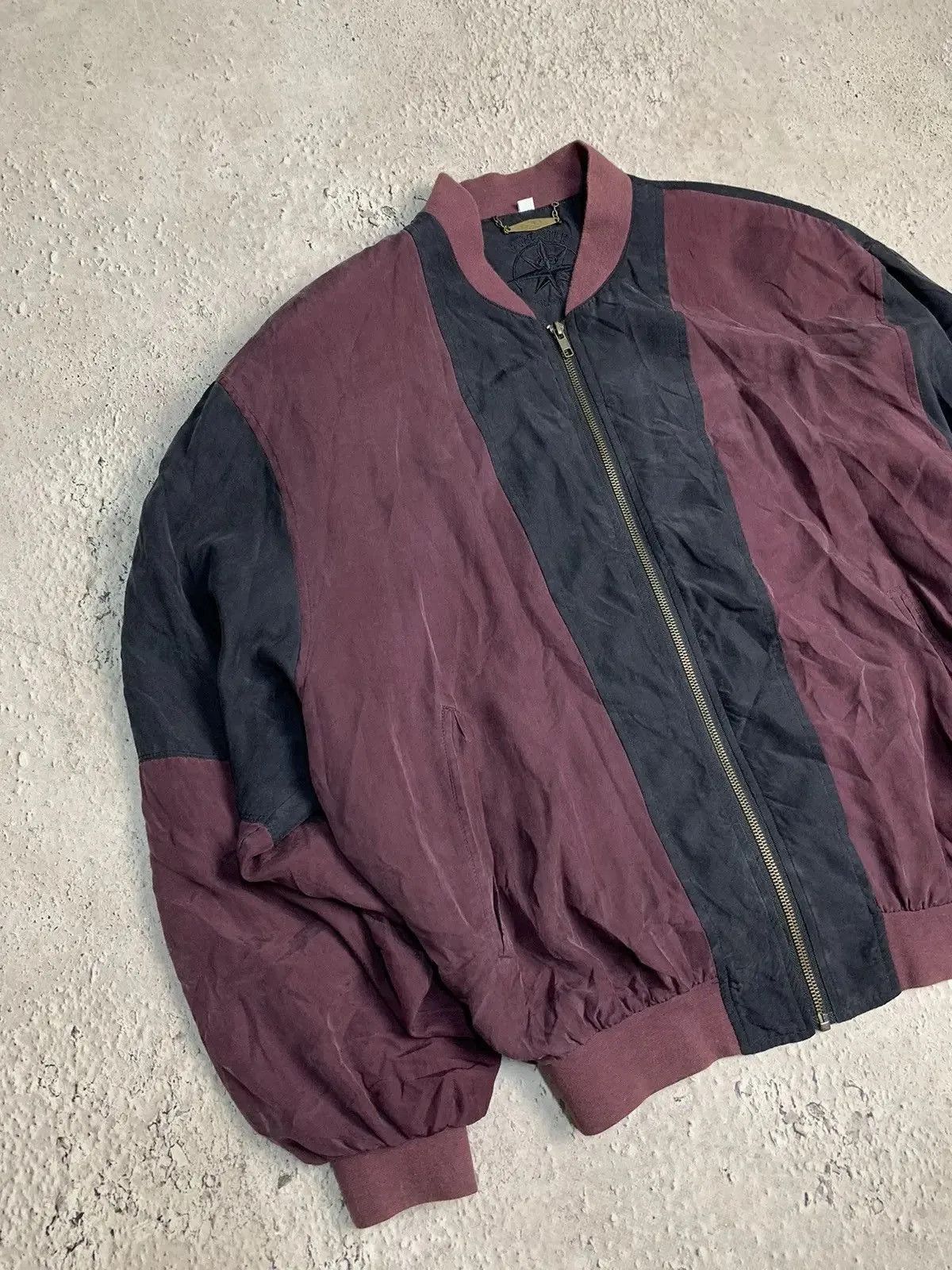 Japanese Brand × SikSilk Vintage Bomber SILK 100% distressed avangarde japanese Size US M / EU 48-50 / 2 - 3 Thumbnail