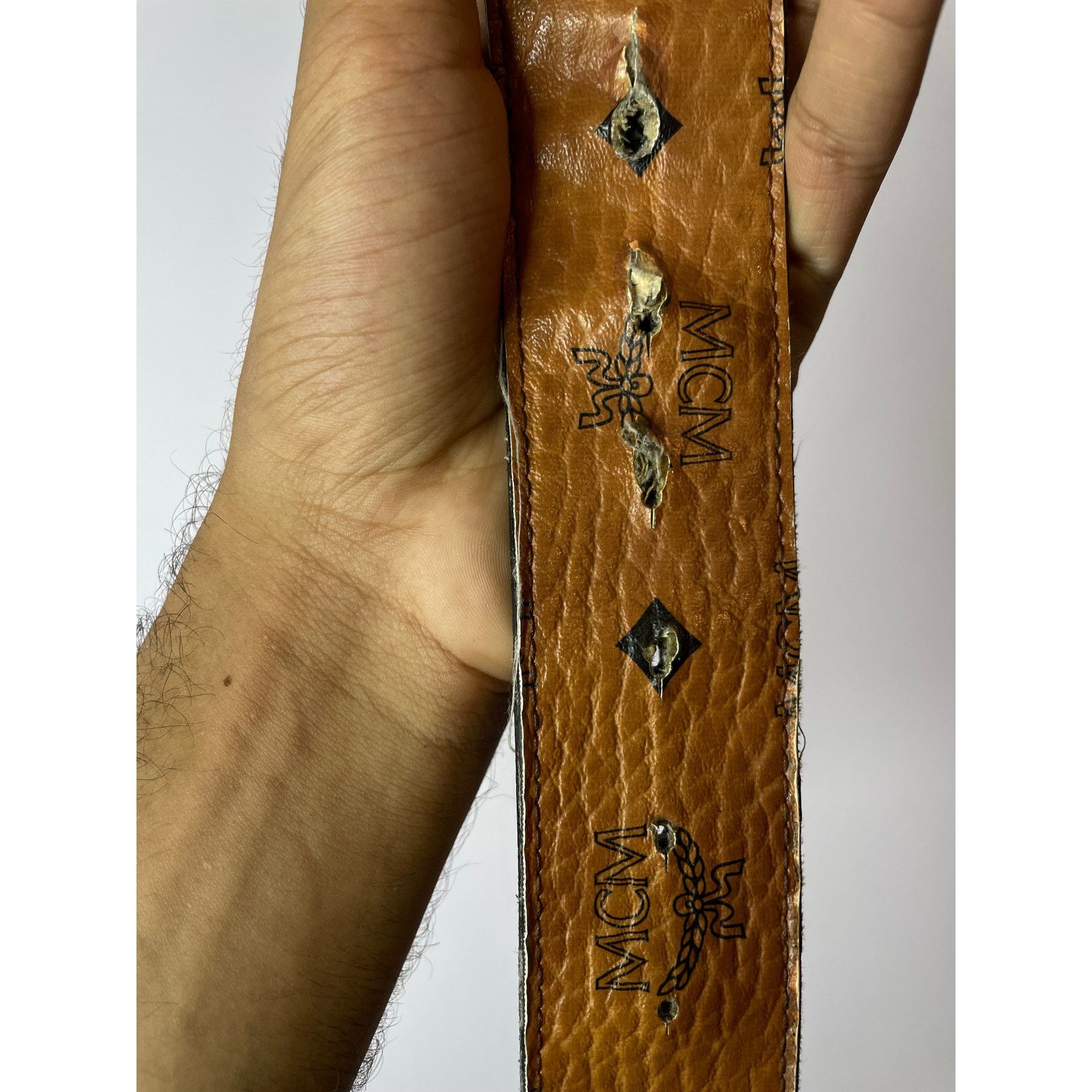 MCM MCM Brown Mono RWB Leather Belt Size ONE SIZE - 2 Thumbnail