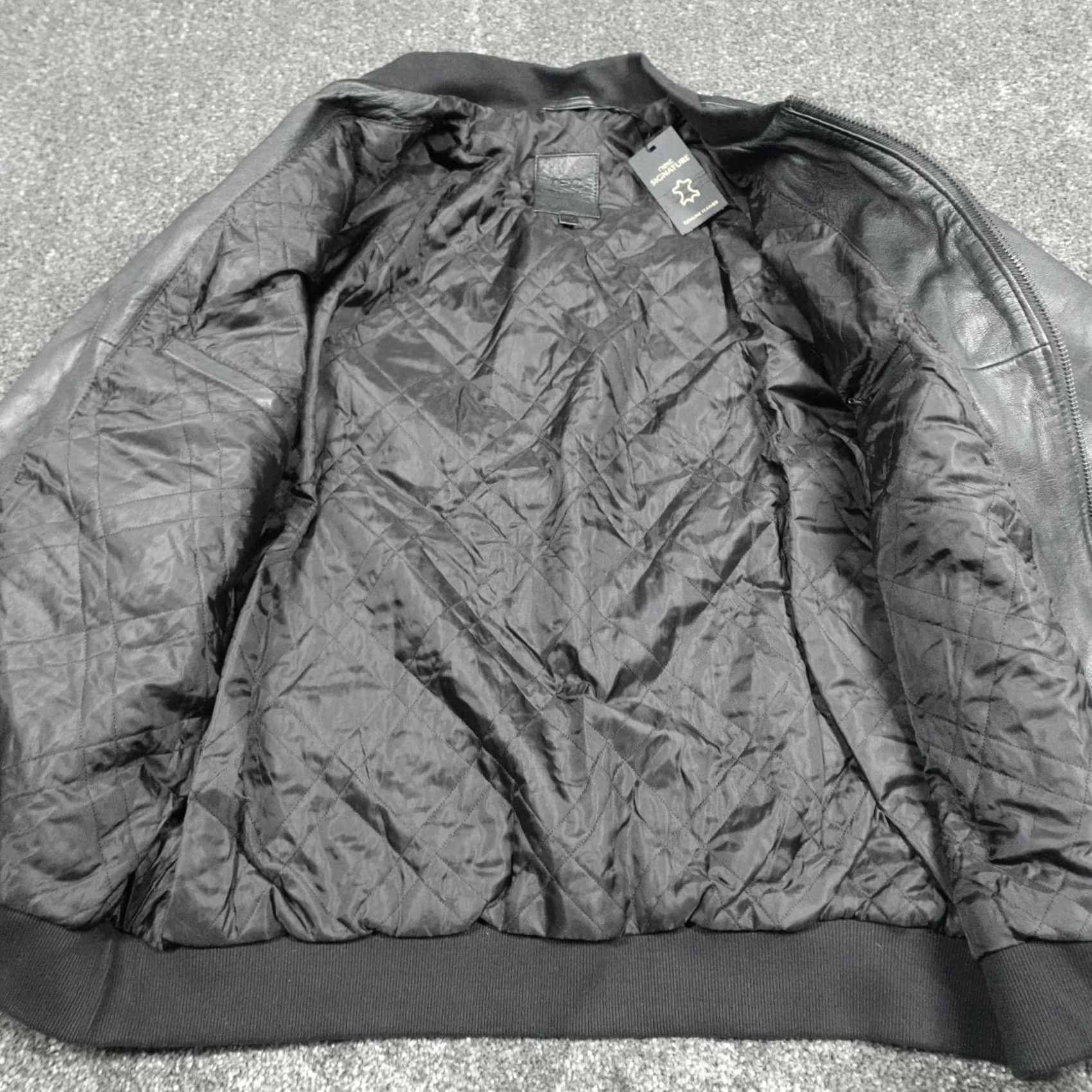 NEXT NEXT Leather Bomber Jacket Coat Black Size 2XL Men's New With Tags Size US XXL / EU 58 / 5 - 2 Thumbnail