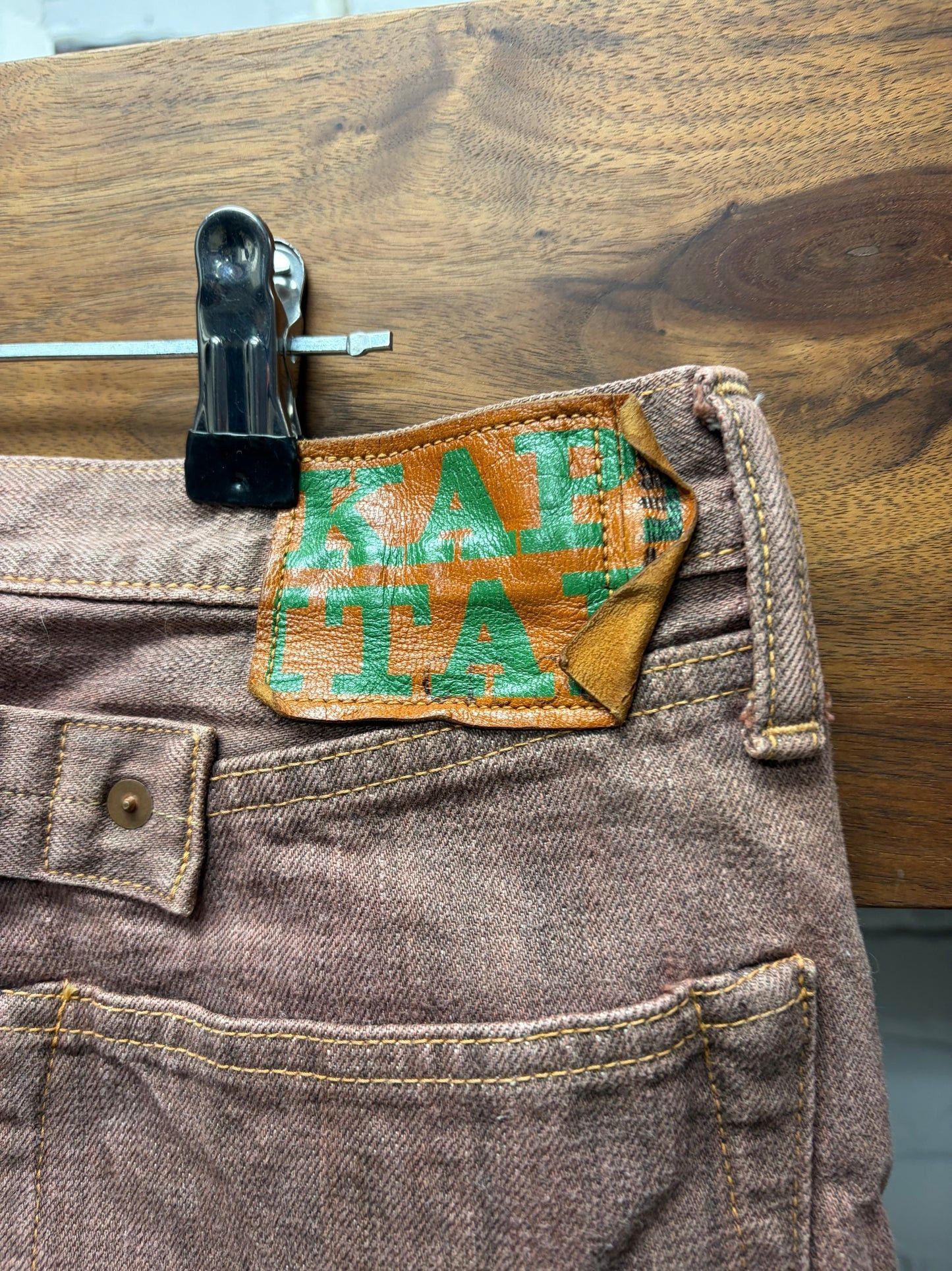 Kapital Kapital ‘Okayama Mitsu’ Factory Brown Color Buckle Back Denim Size US 30 / EU 46 - 4 Thumbnail
