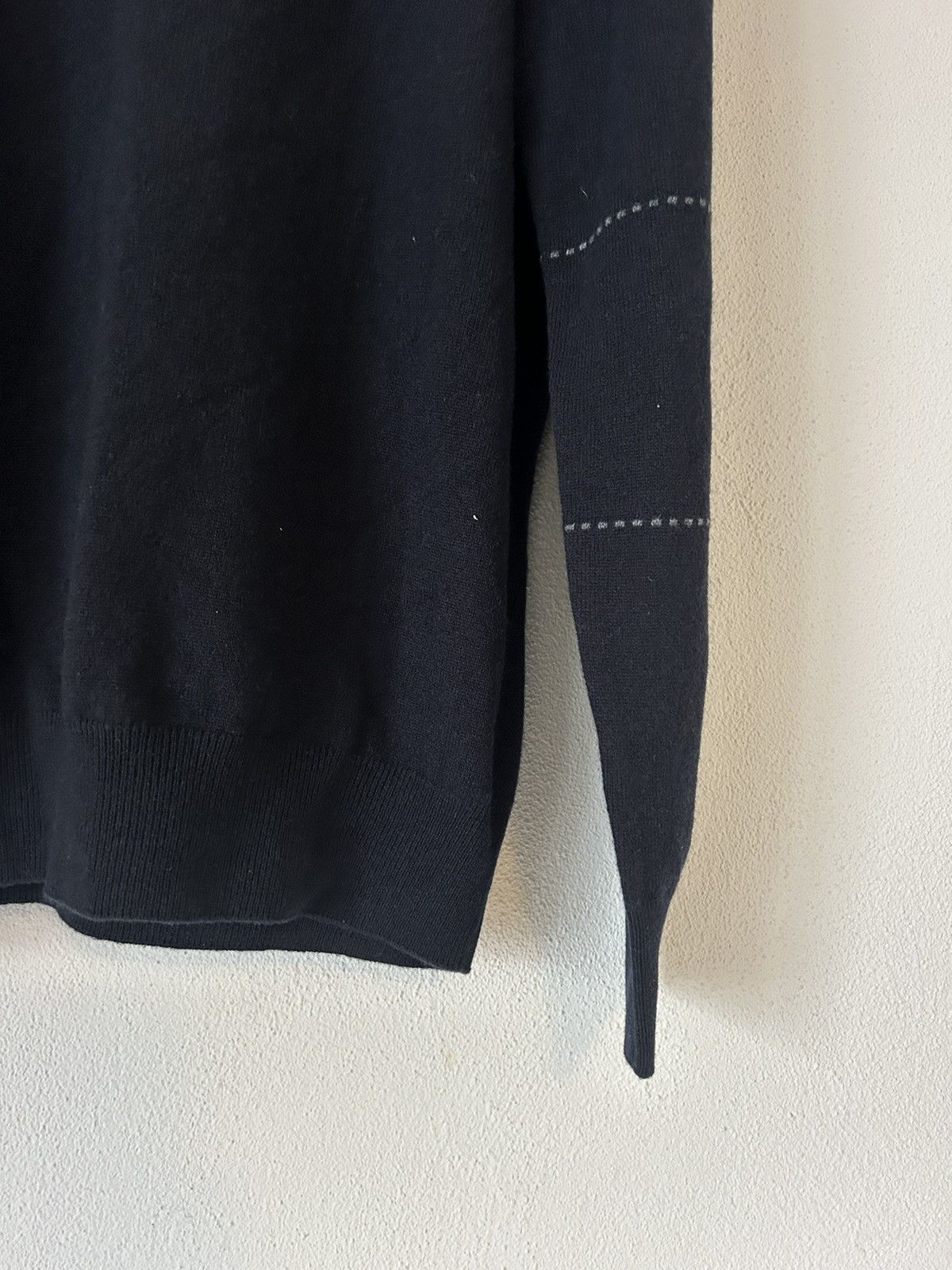 Hermes 100% Cashmere Turtleneck Sweater w/ Asymmetric Grid Pattern Size US XL / EU 56 / 4 - 5 Thumbnail