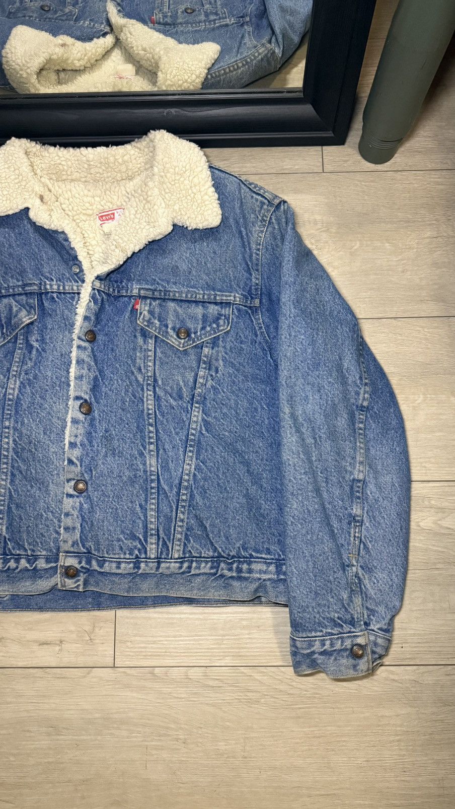 Levi's Vintage Clothing Vintage / Y2K 1990s Levi’s Sherpa Denim Jacket Size US M / EU 48-50 / 2 - 3 Thumbnail