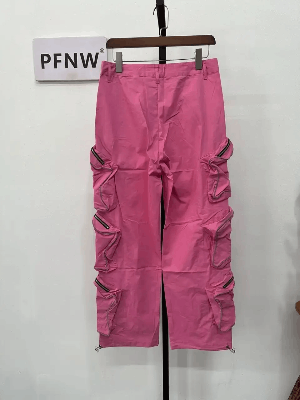 Designer Reflective pants with stars and pockets hip-hop Harajuku Size US 31 - 3 Thumbnail
