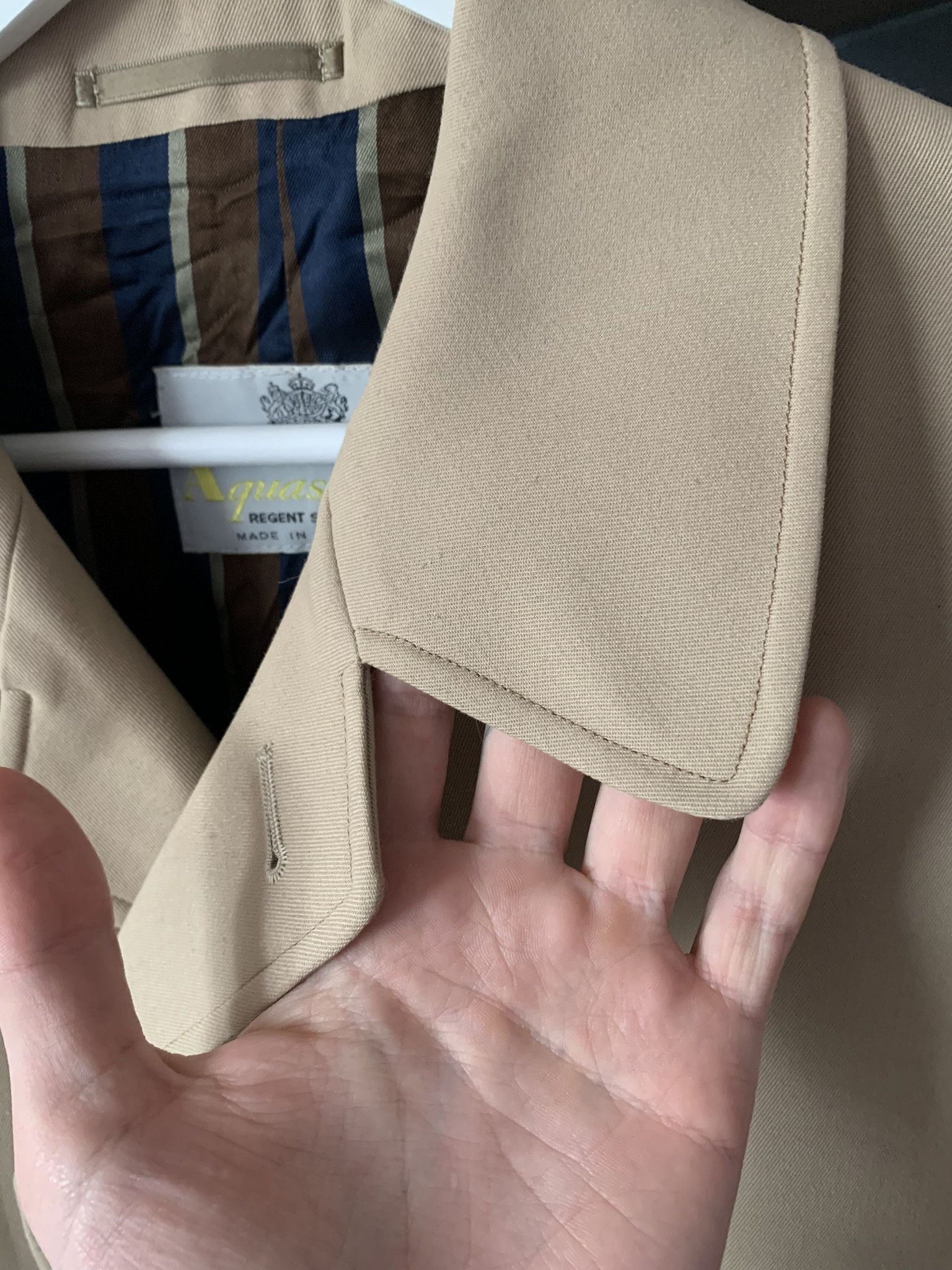 Aquascutum Aquascutum Men's Vintage Beige Trench Coat Aqua5 Size: 42 Size US L / EU 52-54 / 3 - 15 Thumbnail