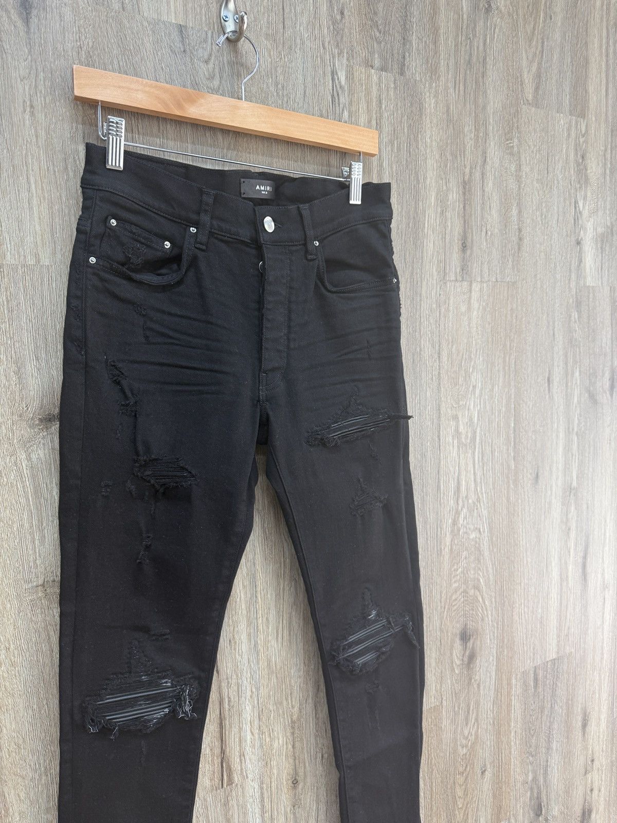 Amiri Amiri Black MX1 Leather Patch Size US 29 - 3 Thumbnail