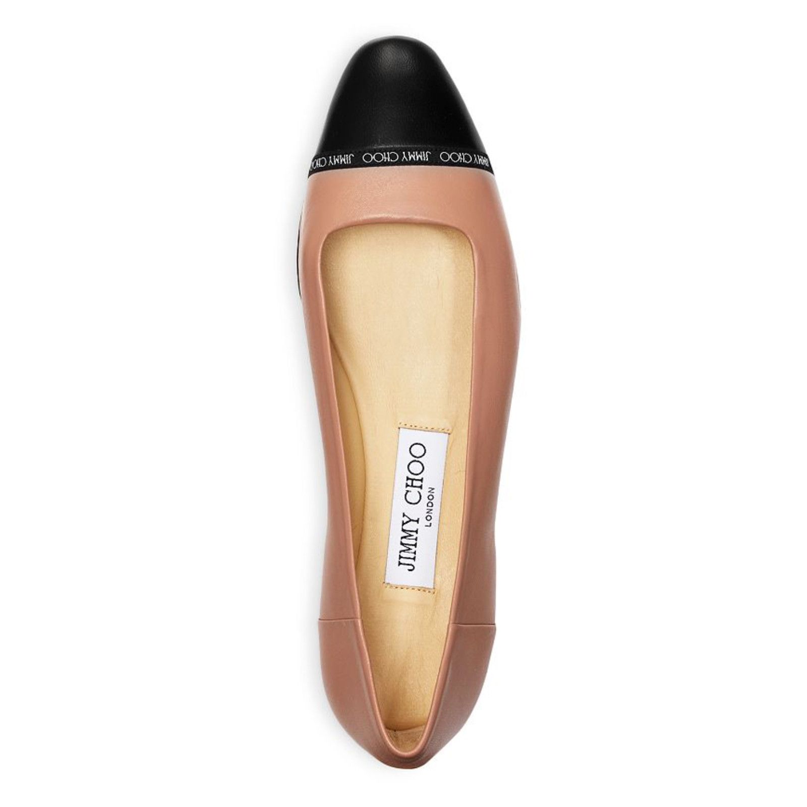 Jimmy Choo Jimmy Choo Watson Black Ballet Pink Leather Logo Slip On Size US 9.5 / IT 39.5 - 7 Thumbnail