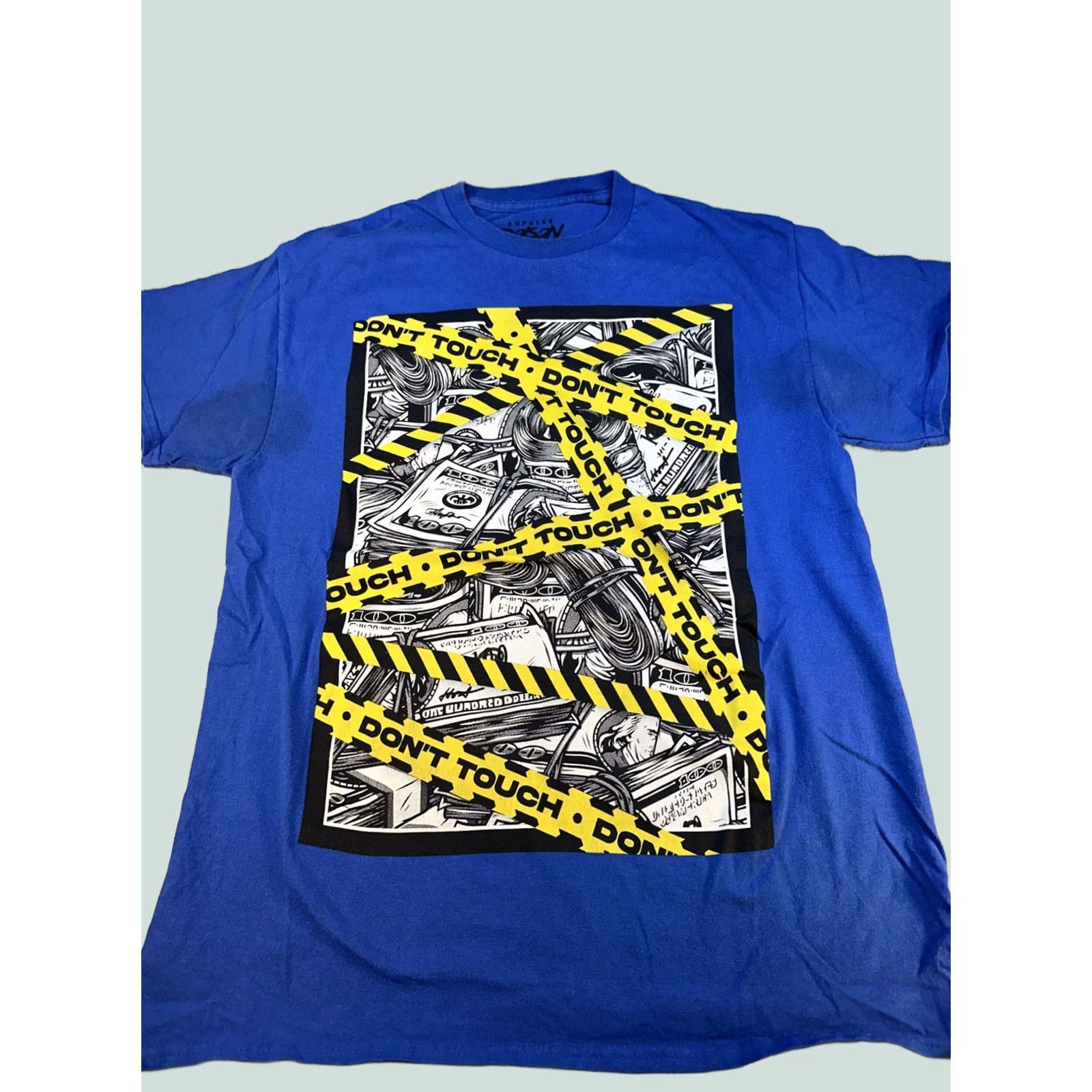Vintage Popular Poison Don’t Touch Money Graphic Tee Blue T-Shirt M Mens Medium Shirts Dollar Graphic Streetwear Size US M / EU 48-50 / 2 - 1 Thumbnail