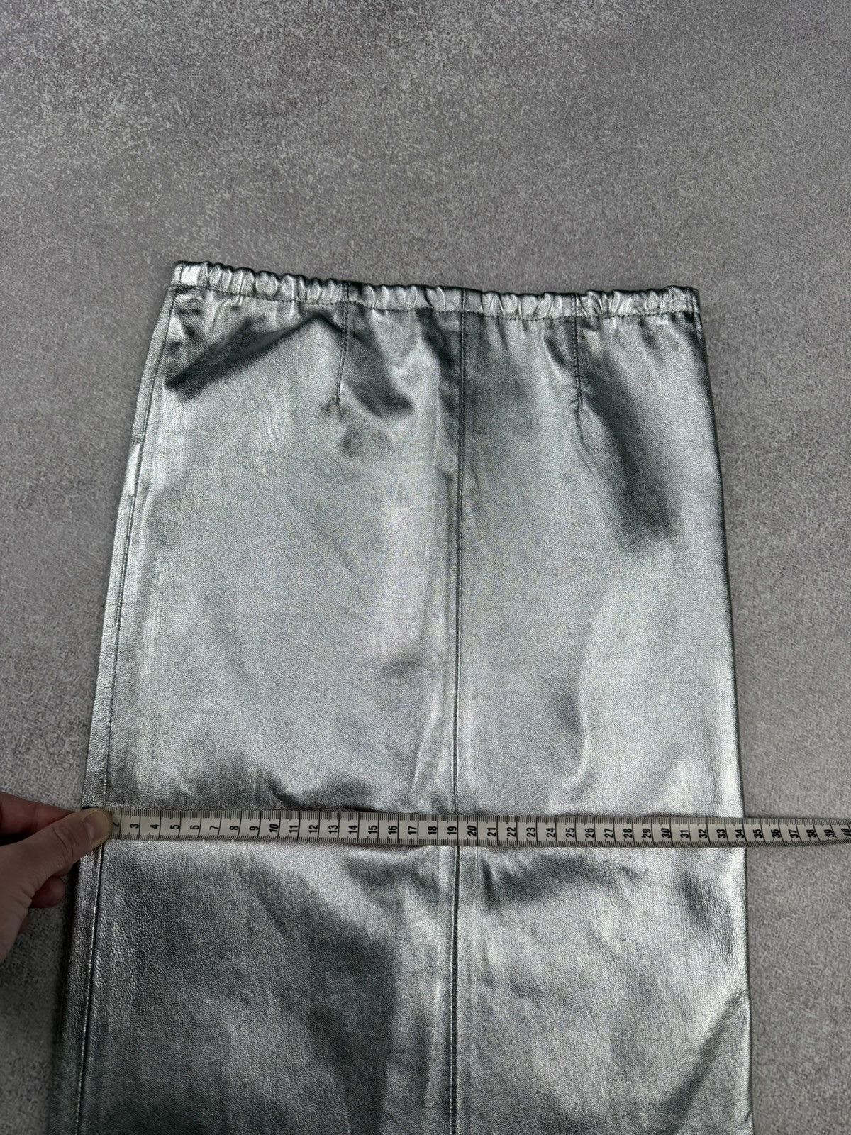 Zadig & Voltaire Zadig & Voltaire Jaden Cuir Silver Skirt Size 34 Size 24" / US 00 / IT 34 - 11 Thumbnail