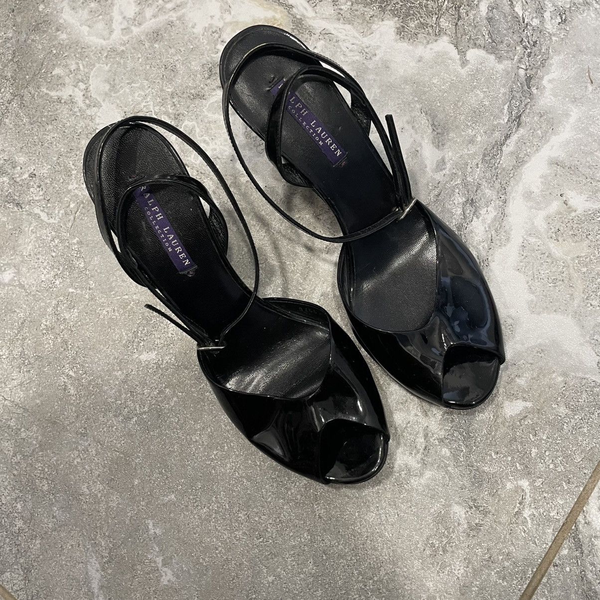 Ralph Lauren Purple Label Black Heels luxury purple label polo ralph lauren old shoes Size US 9.5 / IT 39.5 - 4 Thumbnail