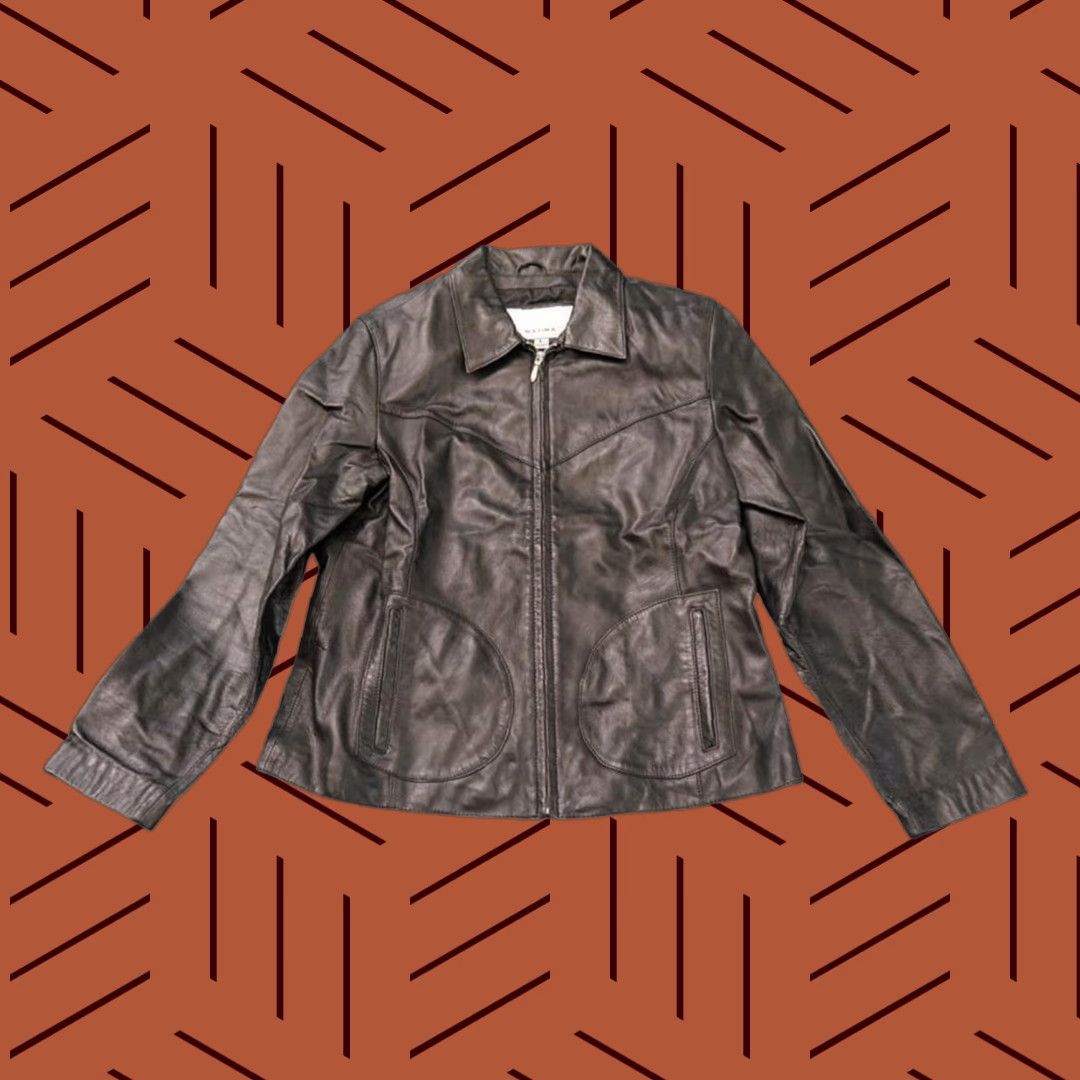 Wilson VINTAGE Wilson's Leather Maxima Women's Jacket Coat Black Zipper Large Size L / US 10 / IT 46 - 1 Thumbnail