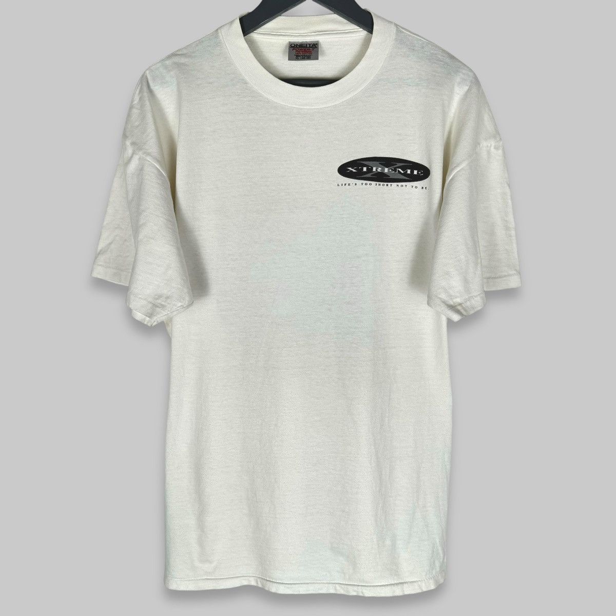 Vintage Vintage 1992 Xtreme Canyon Gang Wanted Oneita T Shirt Size US XL / EU 56 / 4 - 2 Thumbnail