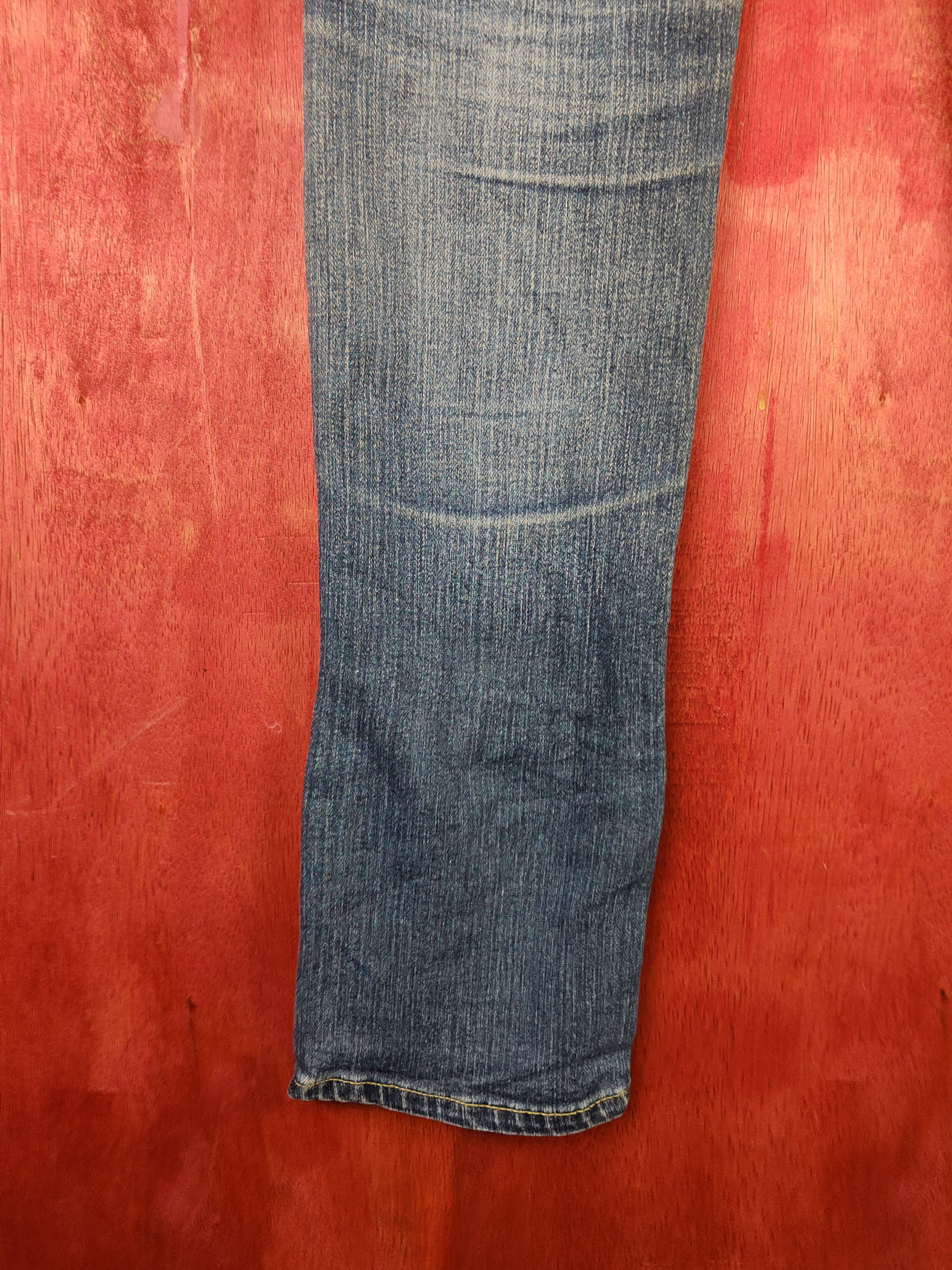 Edwin Something - Edwin Blue Faded Distressed Ripped Jeans #S1808 Size 29" - 9 Thumbnail