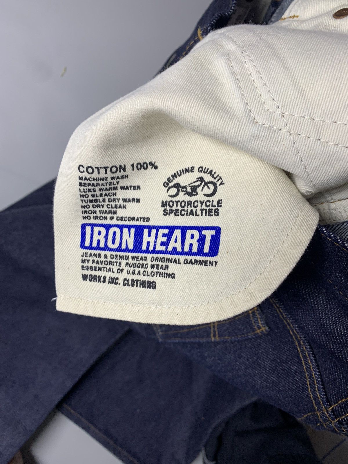 Iron Heart IRON HEART 634Z — 21 oz EXTRA HEAVY JAPANESE BIKER DENIM Size US 32 / EU 48 - 20 Thumbnail
