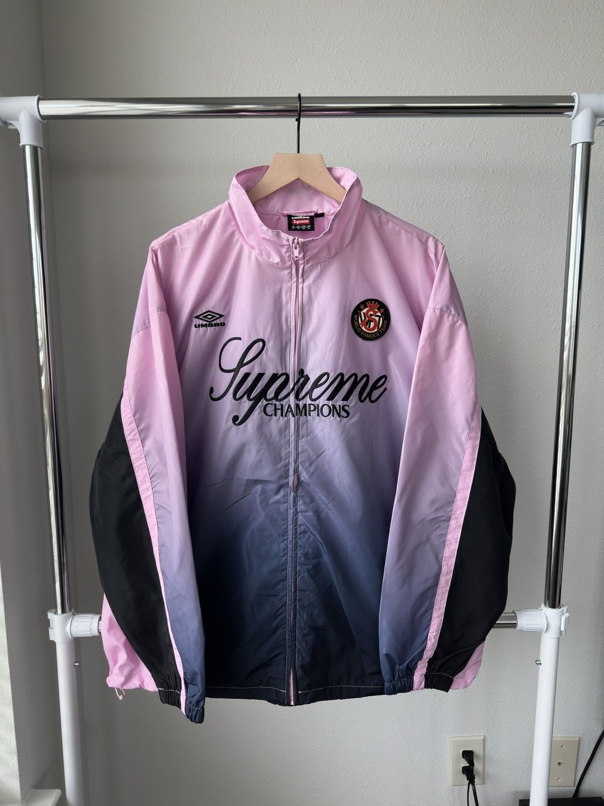 Supreme × Umbro Supreme x Umbro Gradient Track Jacket Pink | Grailed
